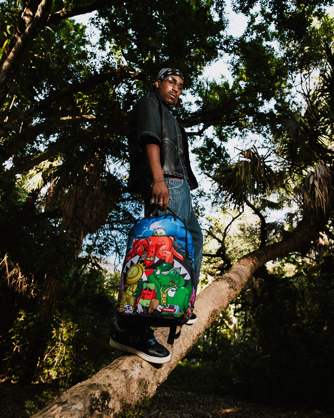 Side view of peak design travel backpack with accessible stash pockets