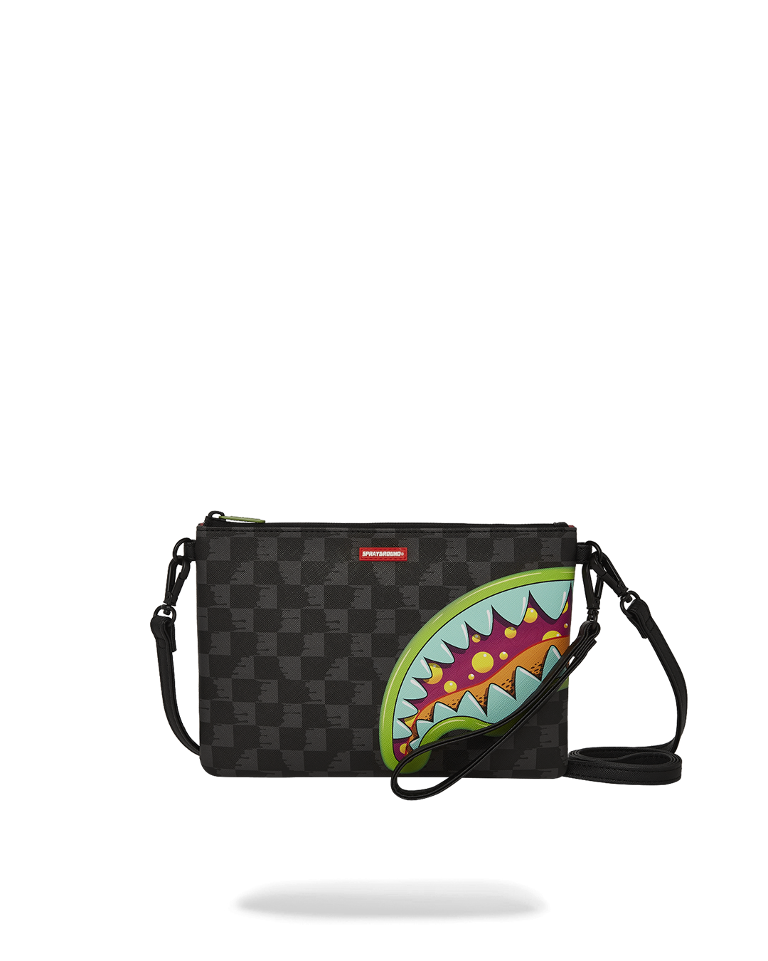 Front view of Slime Takeover Convertible Wristlet Clutch in vibrant color.