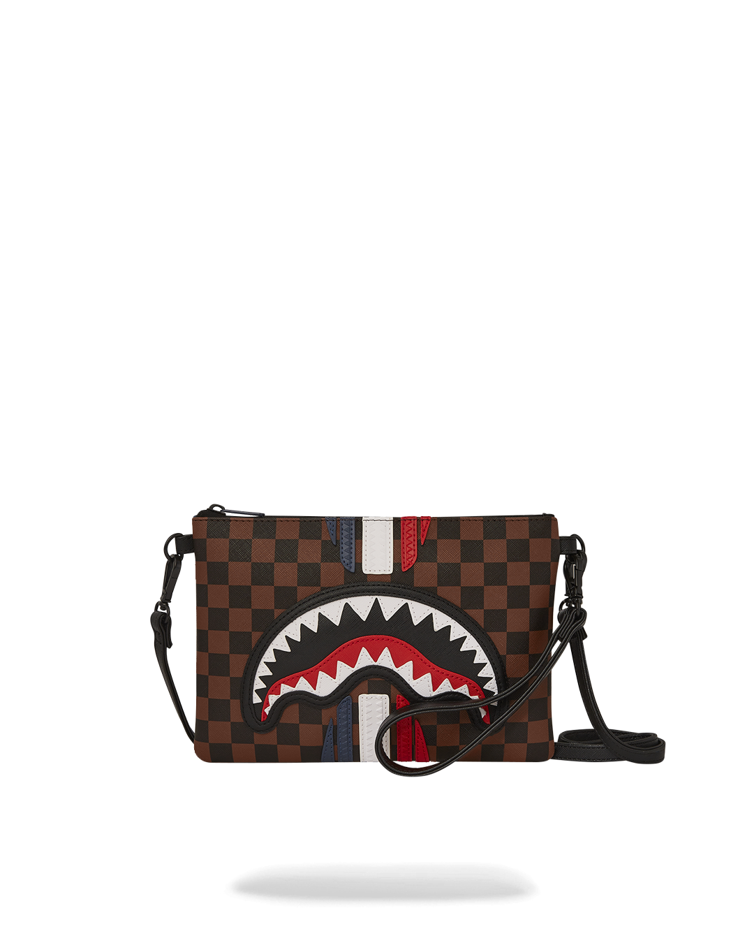 SHARKS IN PARIS GT Convertible Clutch Bag being carried as a wristlet
