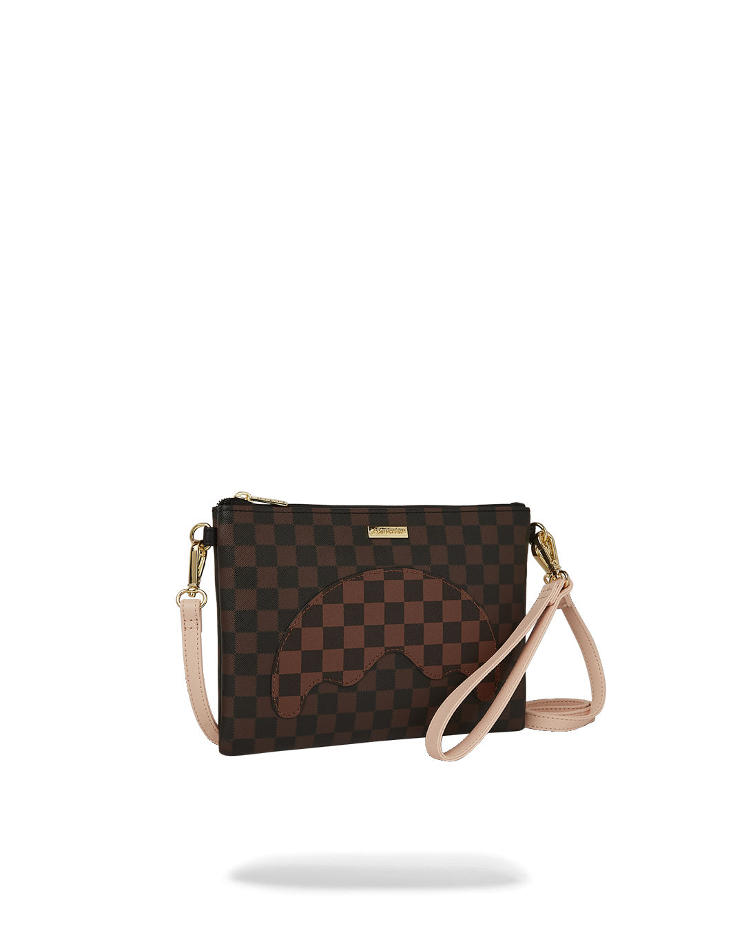 Clutch bag shown with strap detached, emphasizing compact shape