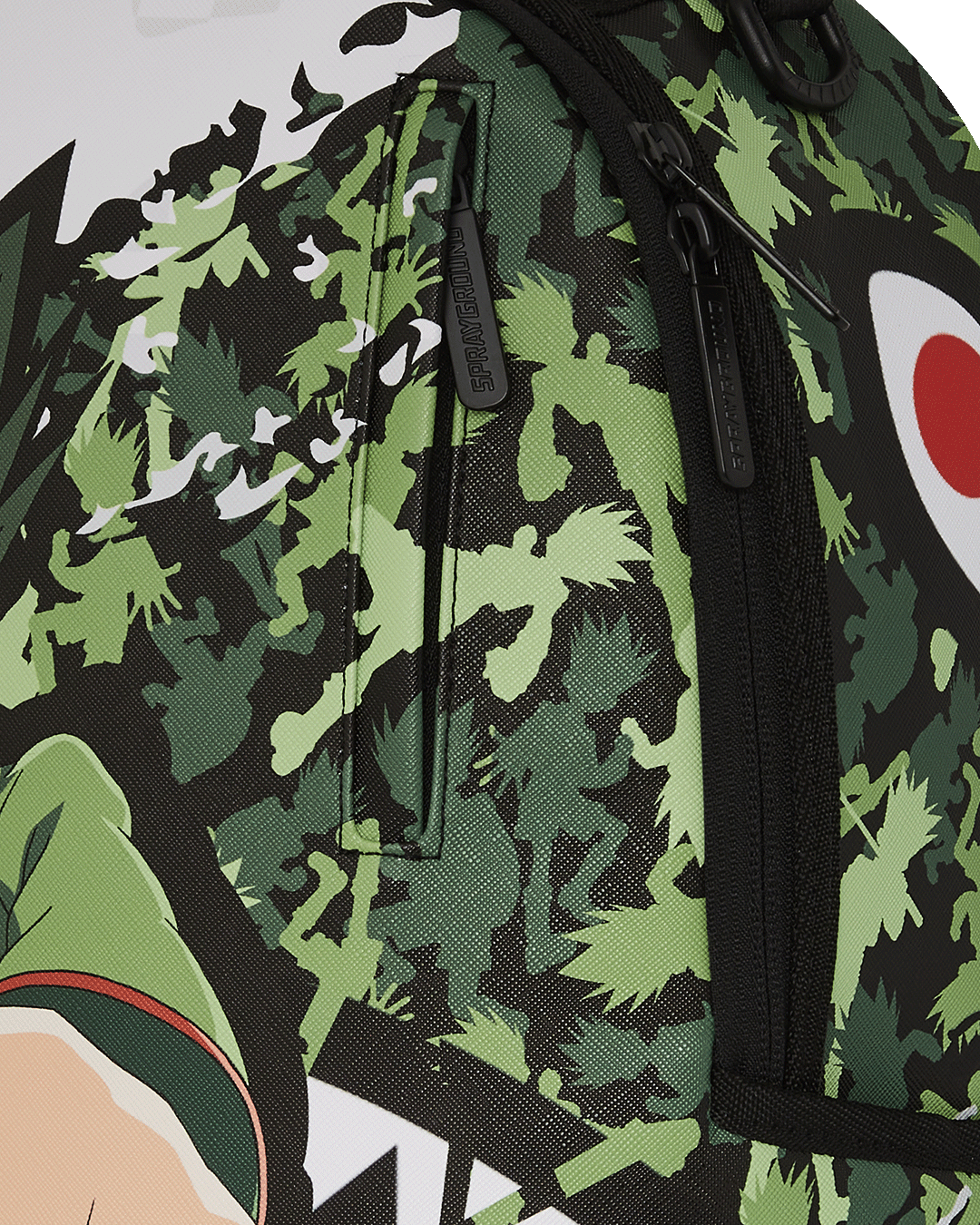 Interior view of the Sprayground Hunter X Hunter backpack with velour laptop compartment