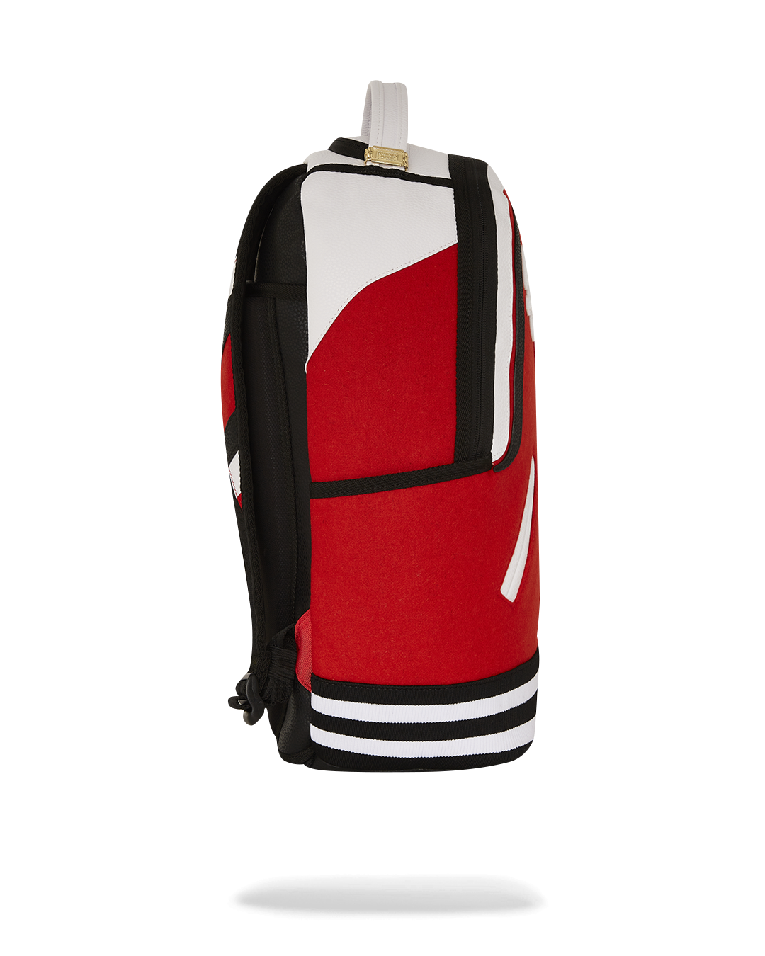 Sprayground U. Backpack in use, showcasing its ergonomic mesh back padding and adjustable straps