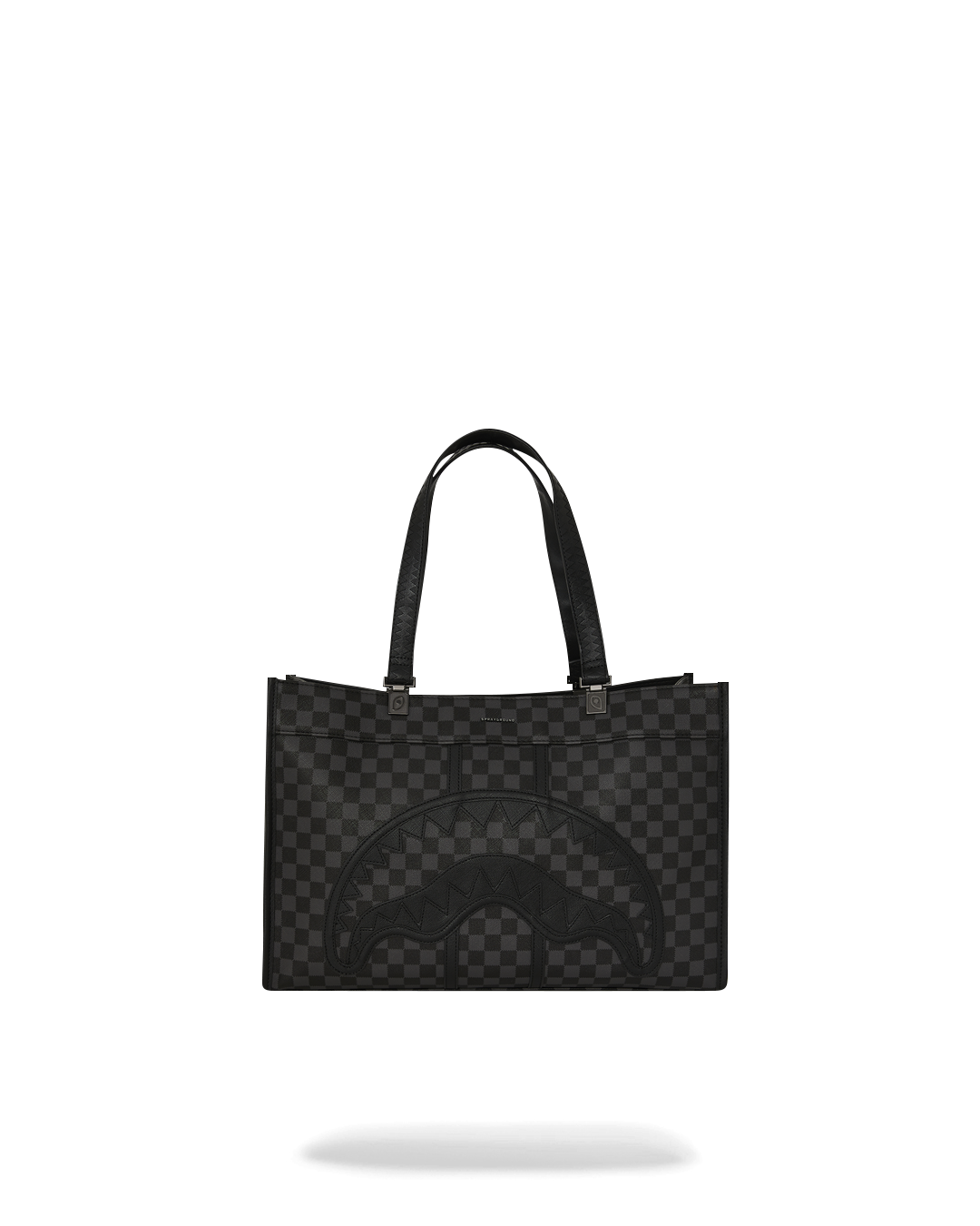 Midnight Chateau water-resistant tote shown from the front with adjustable strap.