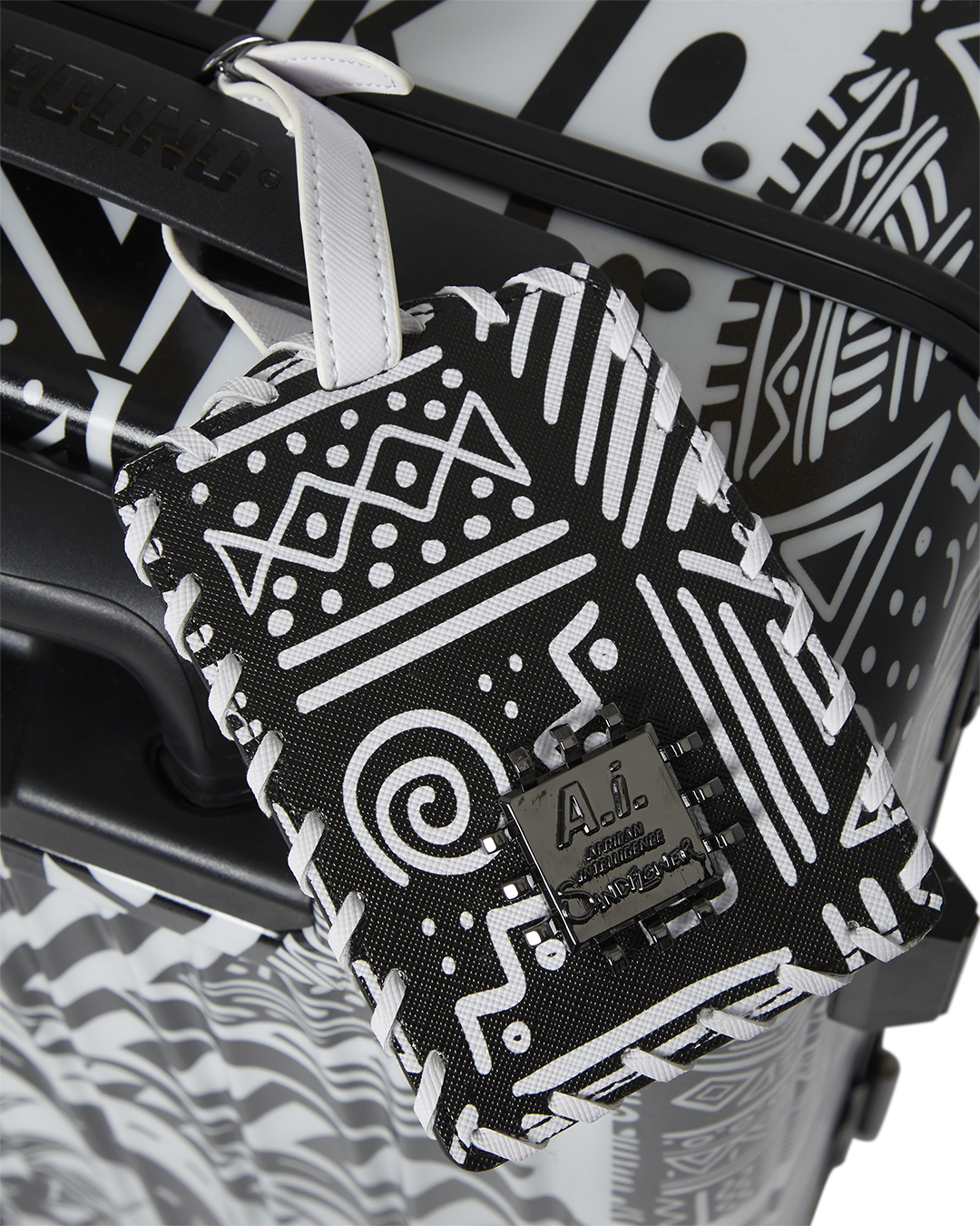 Interior of A.I. African Intelligence Skyhawk Carry-On Luggage, featuring multiple pockets and compression straps