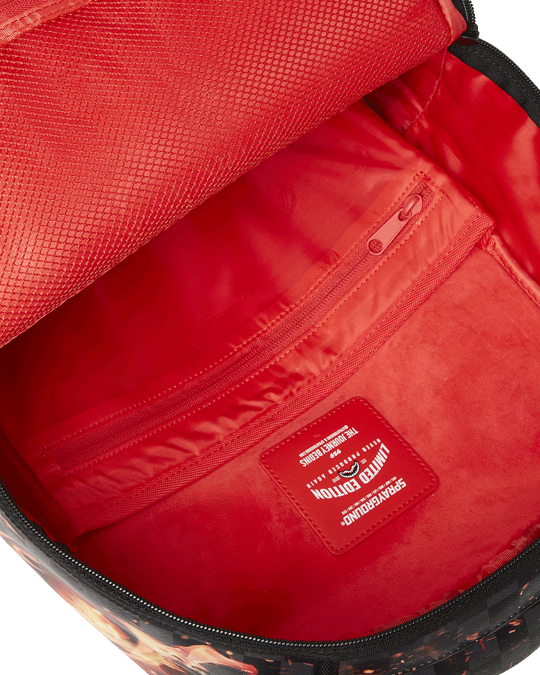 Close-up of the backpacks ergonomic mesh back padding and adjustable straps.