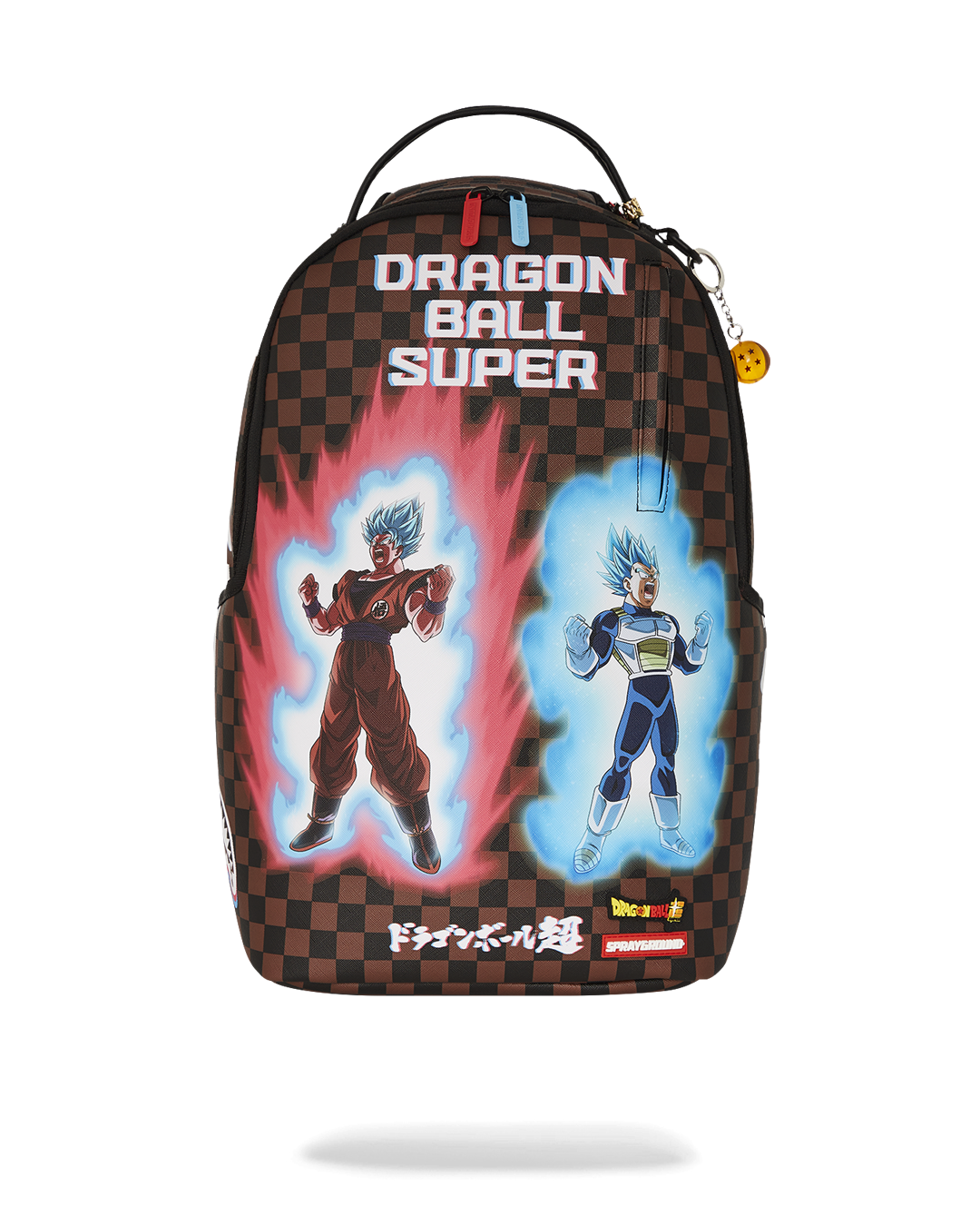 Dragon Ball Z Goku backpack with faux leather exterior and multiple pockets