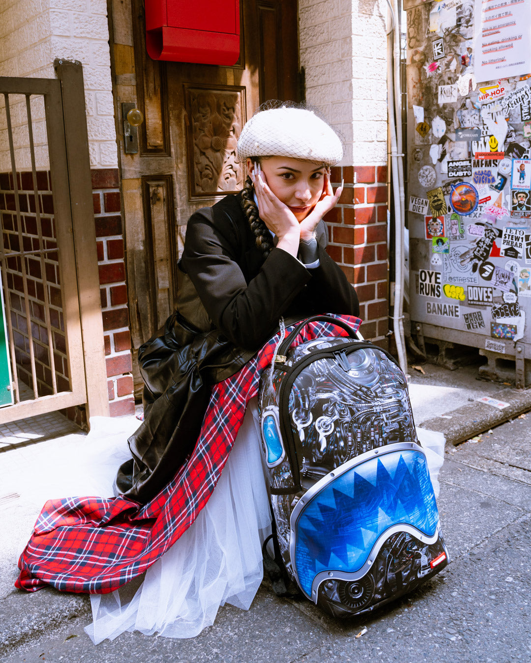 DLXR backpack side pockets and adjustable straps for custom sizing