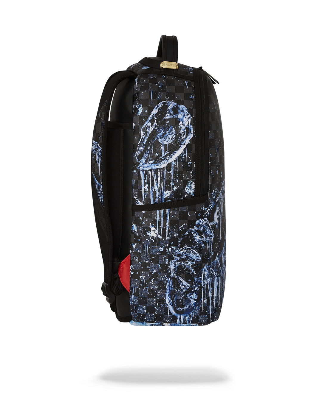 Close-up of the backpacks ergonomic mesh back padding and adjustable straps.