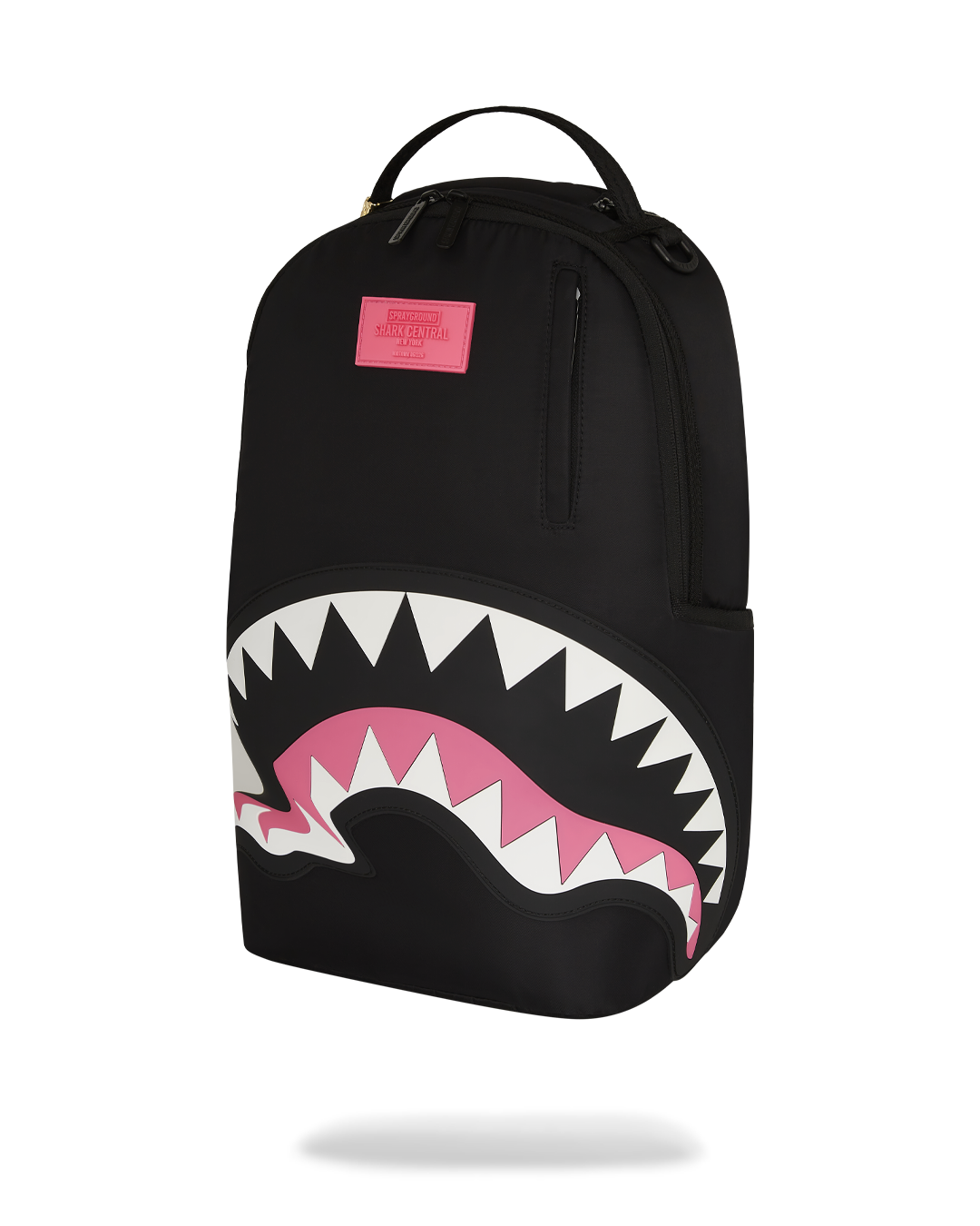 Close-up of the backpacks ergonomic mesh back padding and adjustable straps