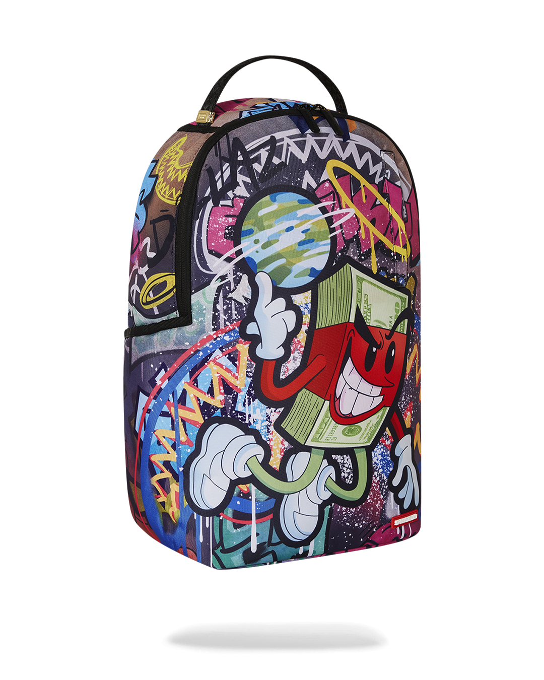 Side view of the backpack with adjustable straps and mesh back padding