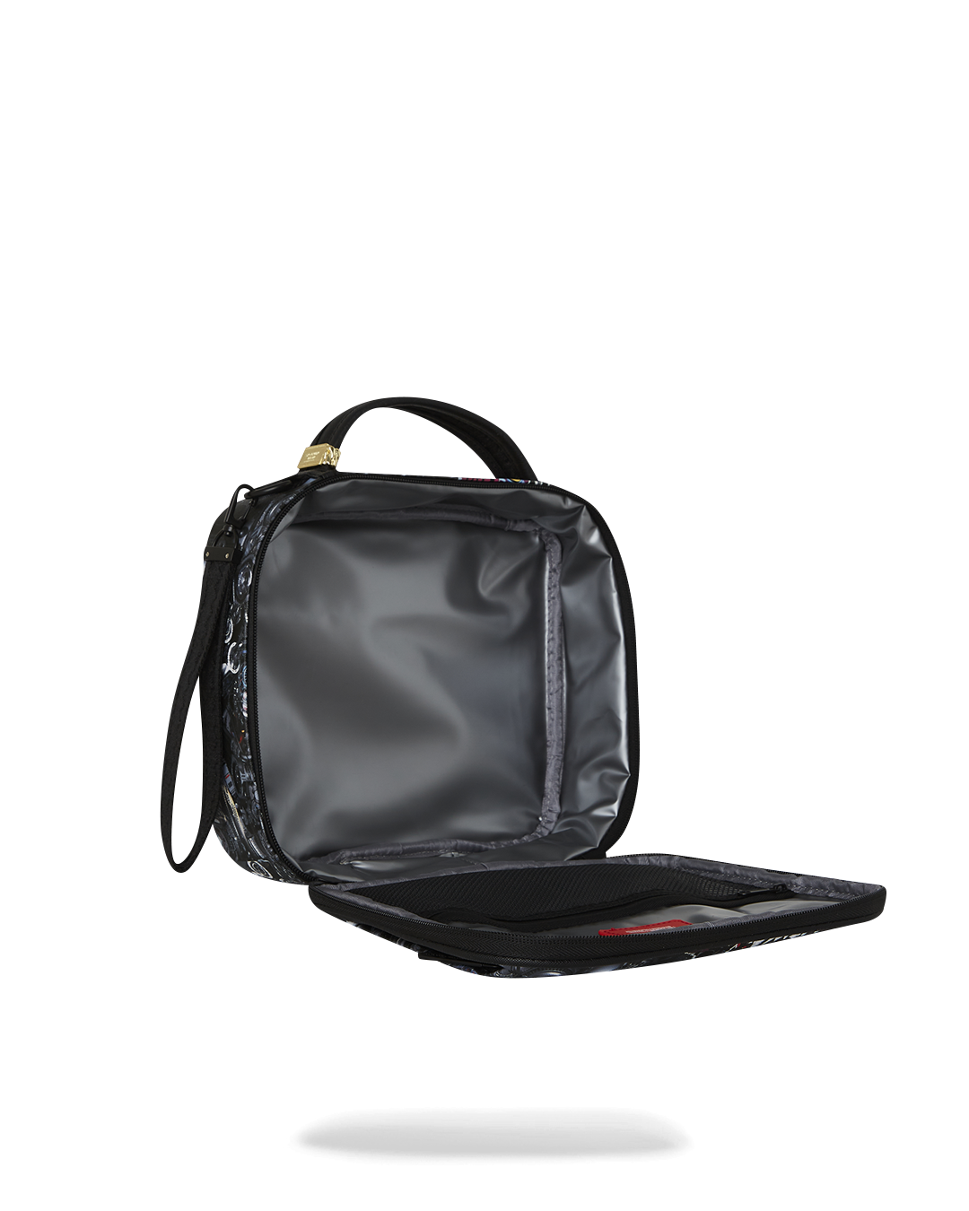 Interior view of Android lunchbox with mesh pocket and leakproof lining