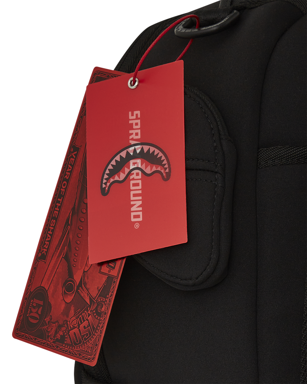 Vivid pink sprayground backpack with zippered compartments for style and practicality