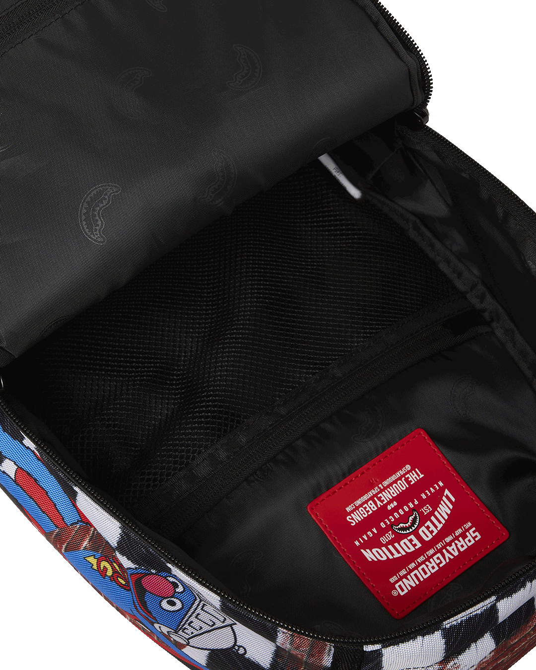Sesame Street Legends Mini Backpack side view showing adjustable mesh straps