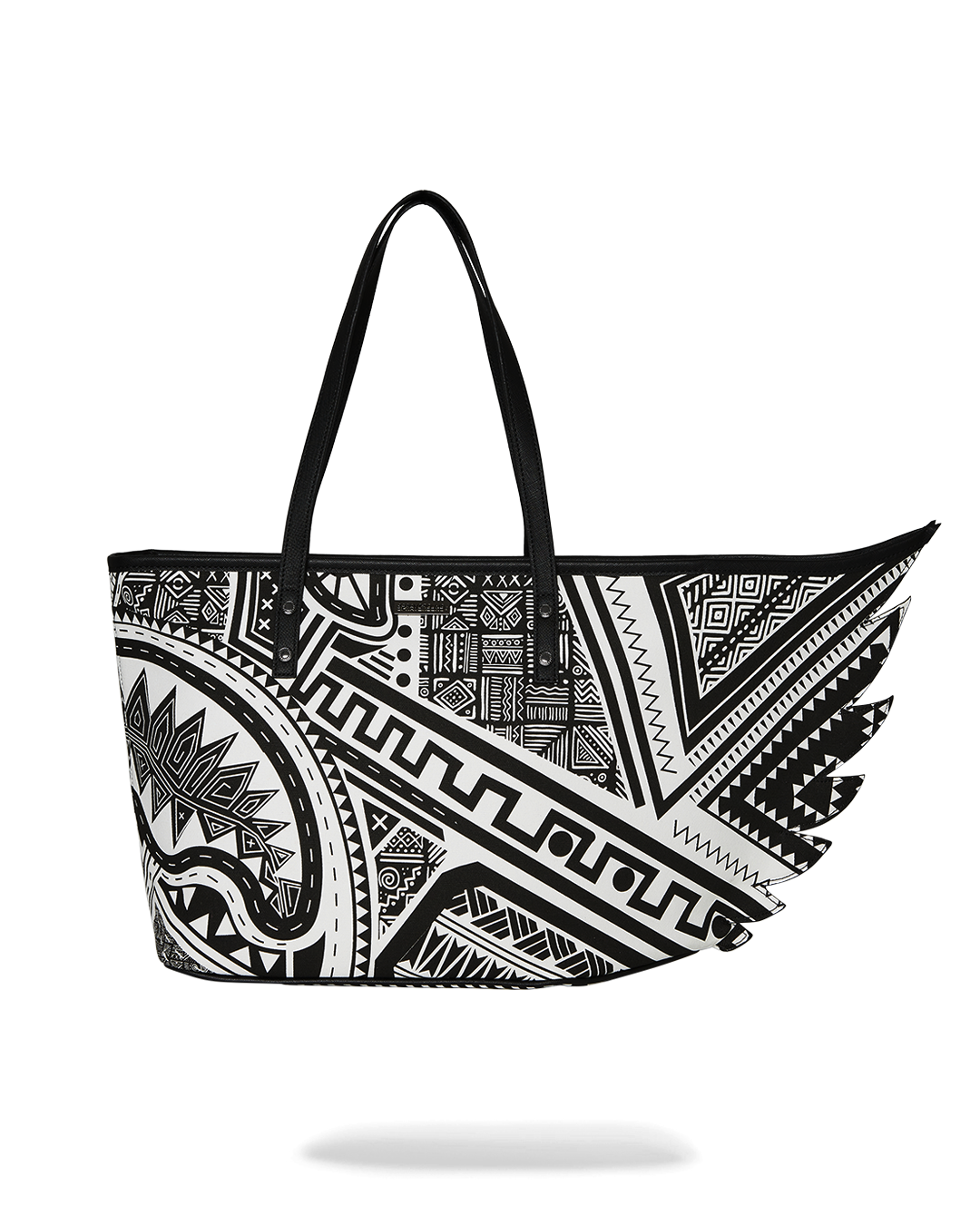 Skyhawk Wing Designer Tote with leopard print design
