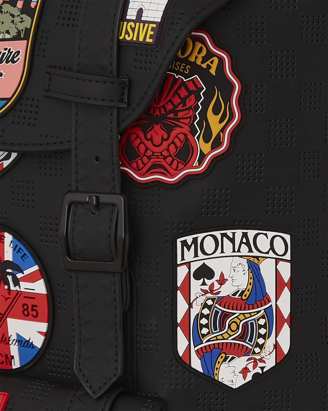 Billionaire Hills backpack displayed against a scenic travel backdrop.