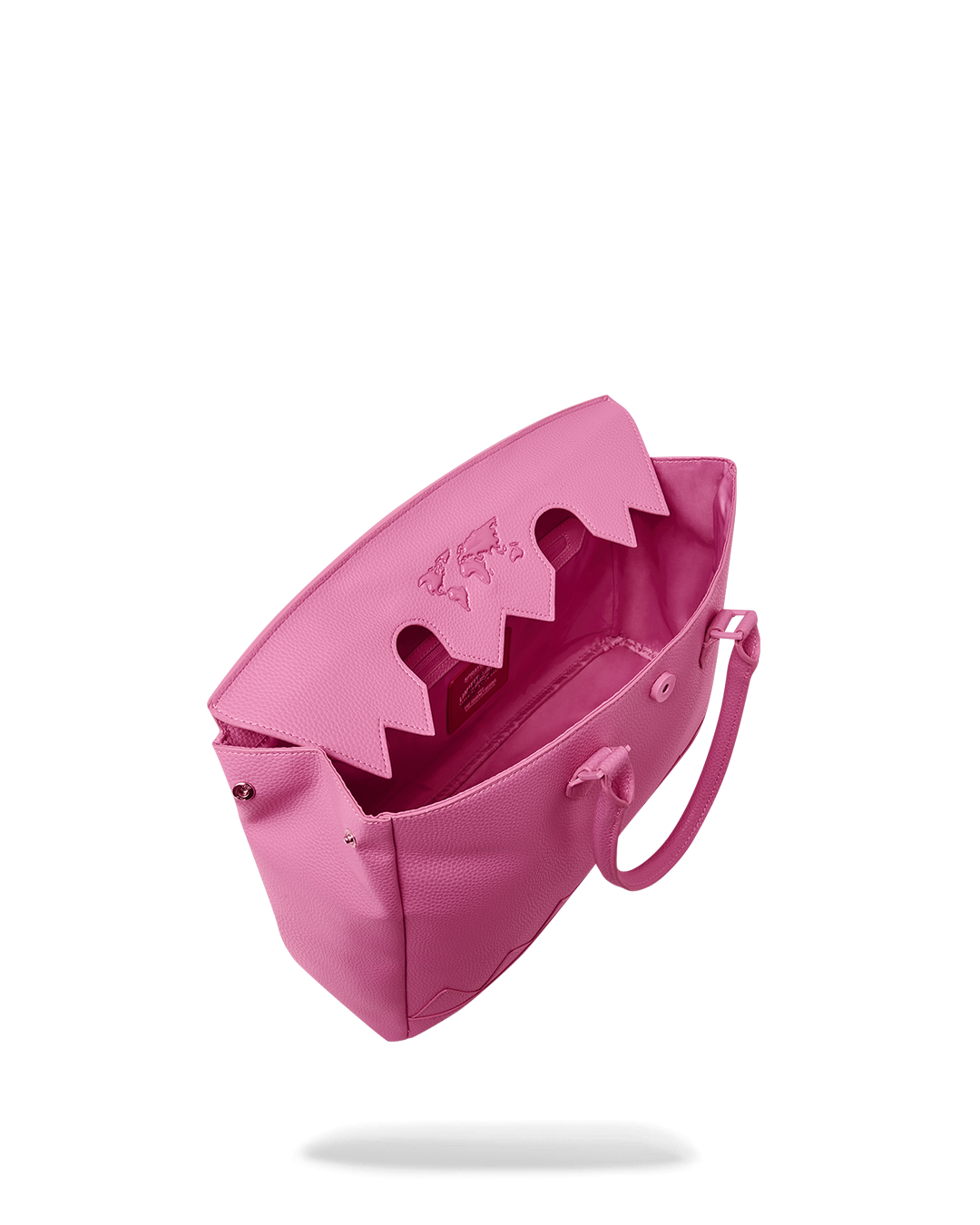 Interior view of First Class Handbag with zipper pocket.
