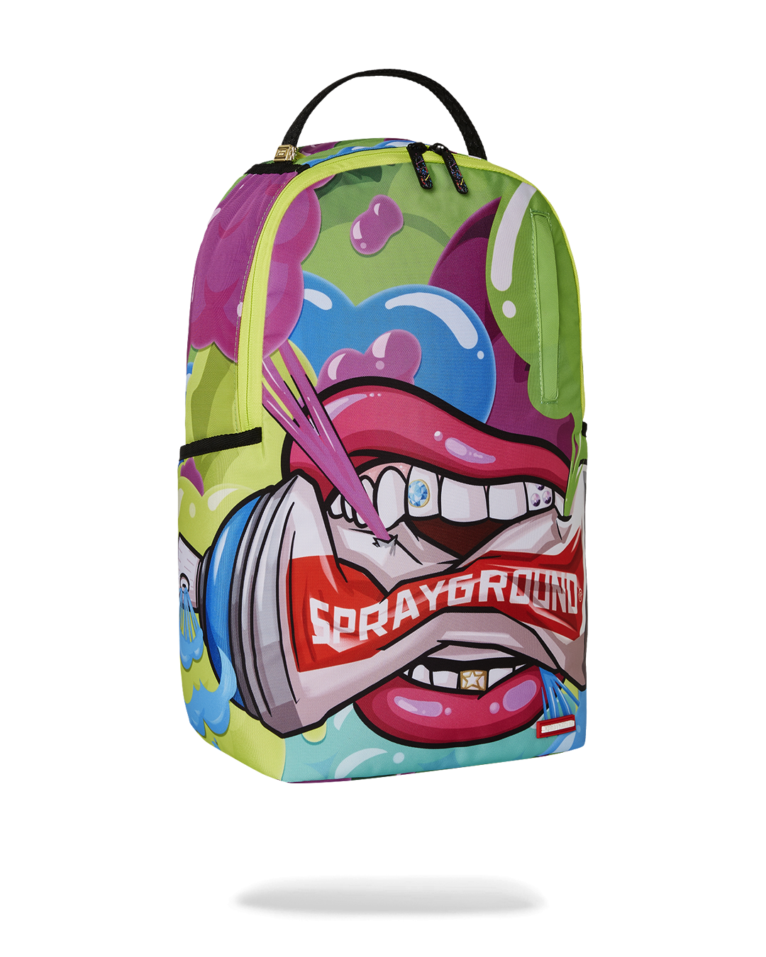 Front of the Gummy Spray DLXR backpack highlighting exterior pockets and stylish design