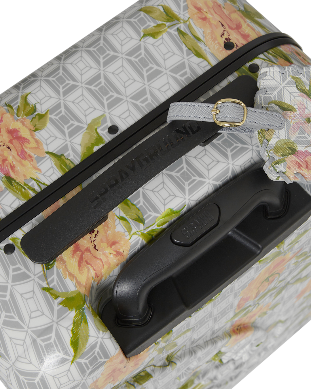 African Intelligence carry-on luggage front view with shark design