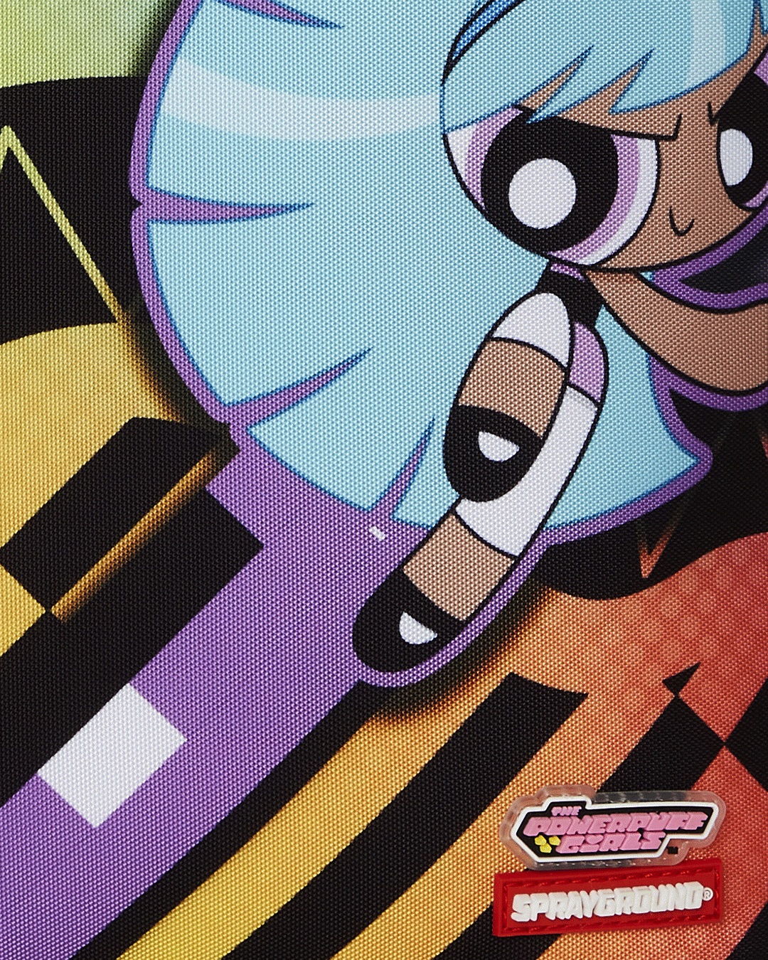 Child with a vibrant cartoon backpack and adjustable straps