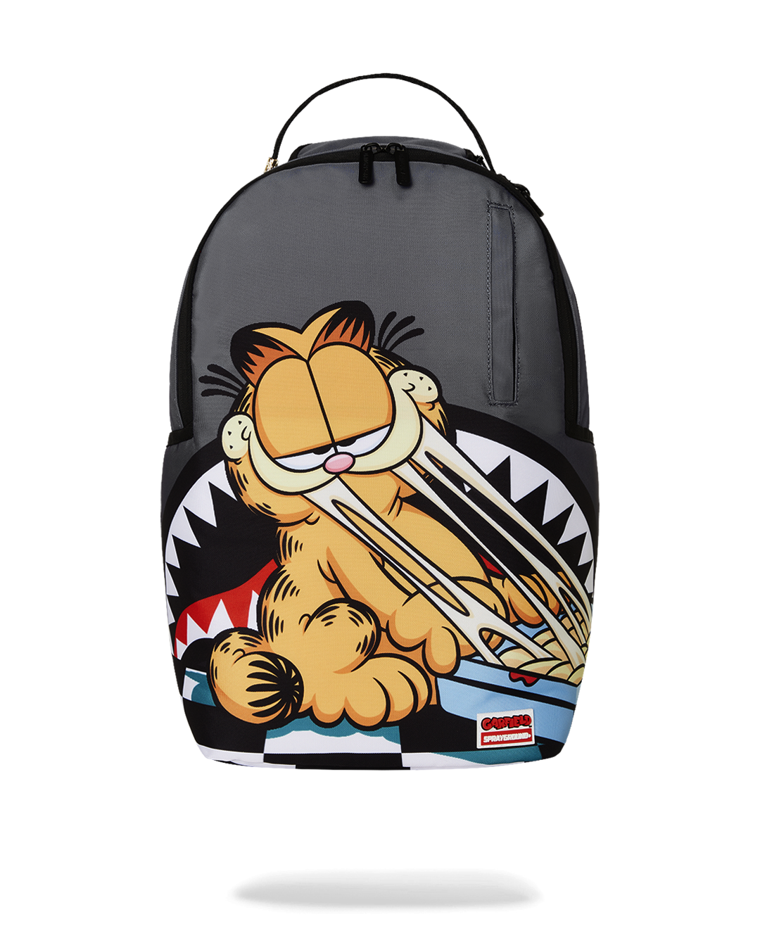 Garfield Deluxe Backpack by Sprayground - front view with multiple pockets