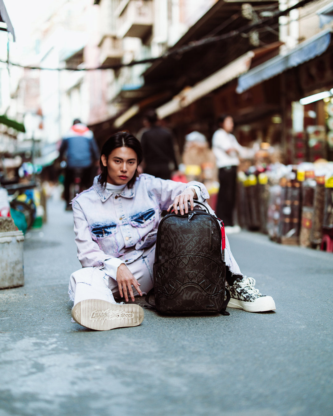Backpack in use, showing ergonomic mesh back padding and adjustable straps