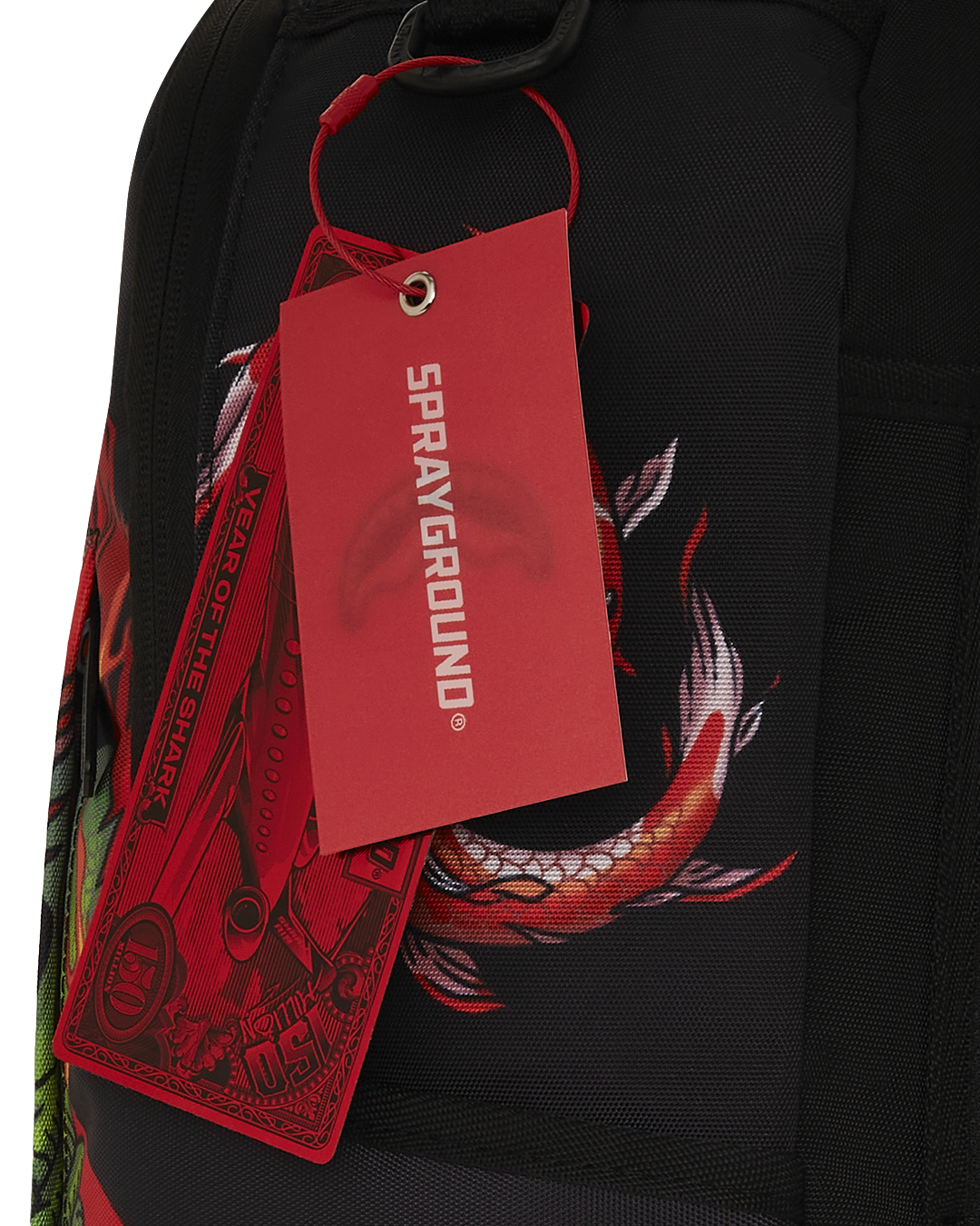 Back view showing ergonomic mesh padding and luggage sleeve attachment feature.