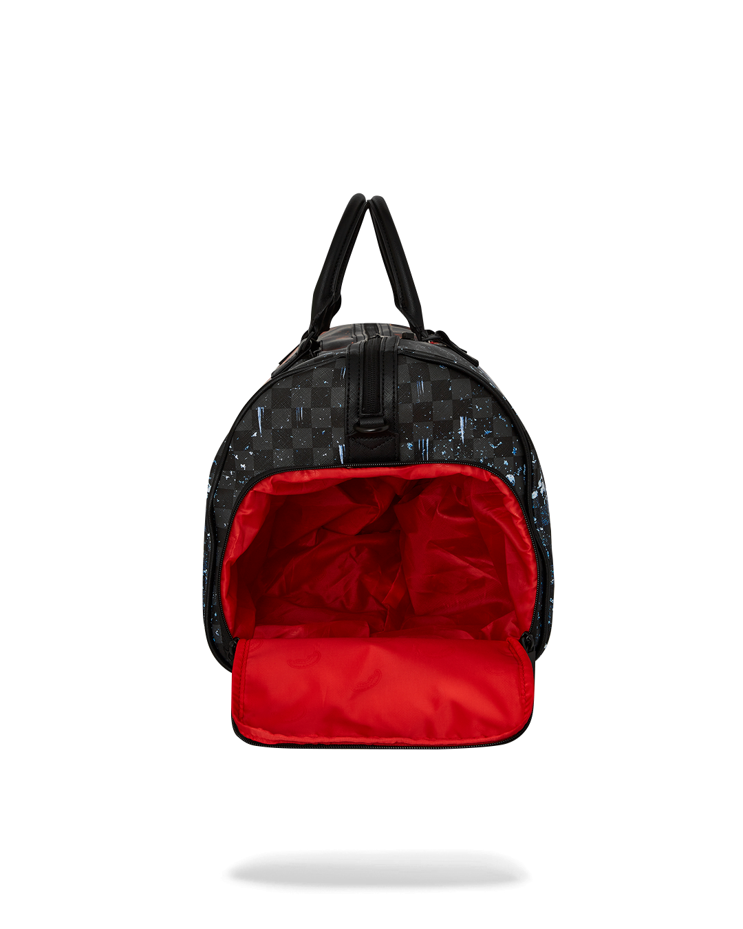Travel toiletry bag and essentials packed inside duffel bag, ready for use
