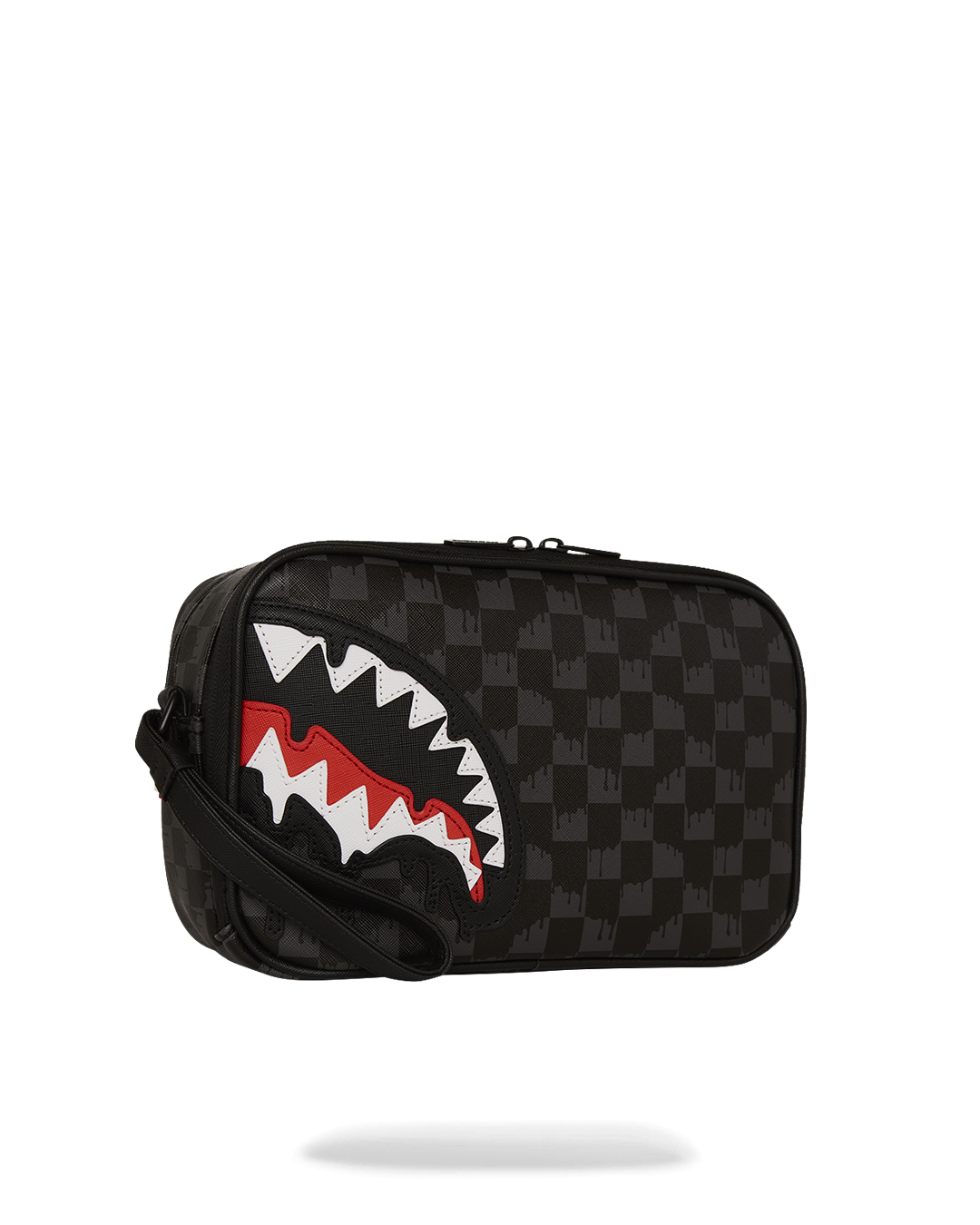 Shark Splash crossbody waist bag - in use, worn as a crossbody waist bag for travel