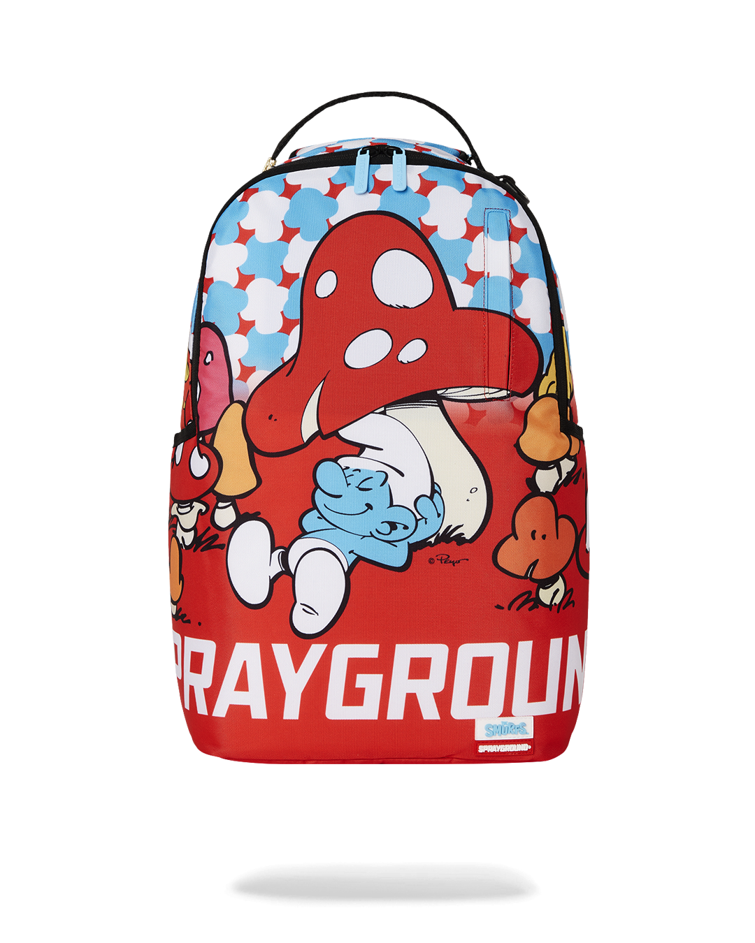 Front view of the Dreamy Dayz backpack showcasing the zipper pockets.