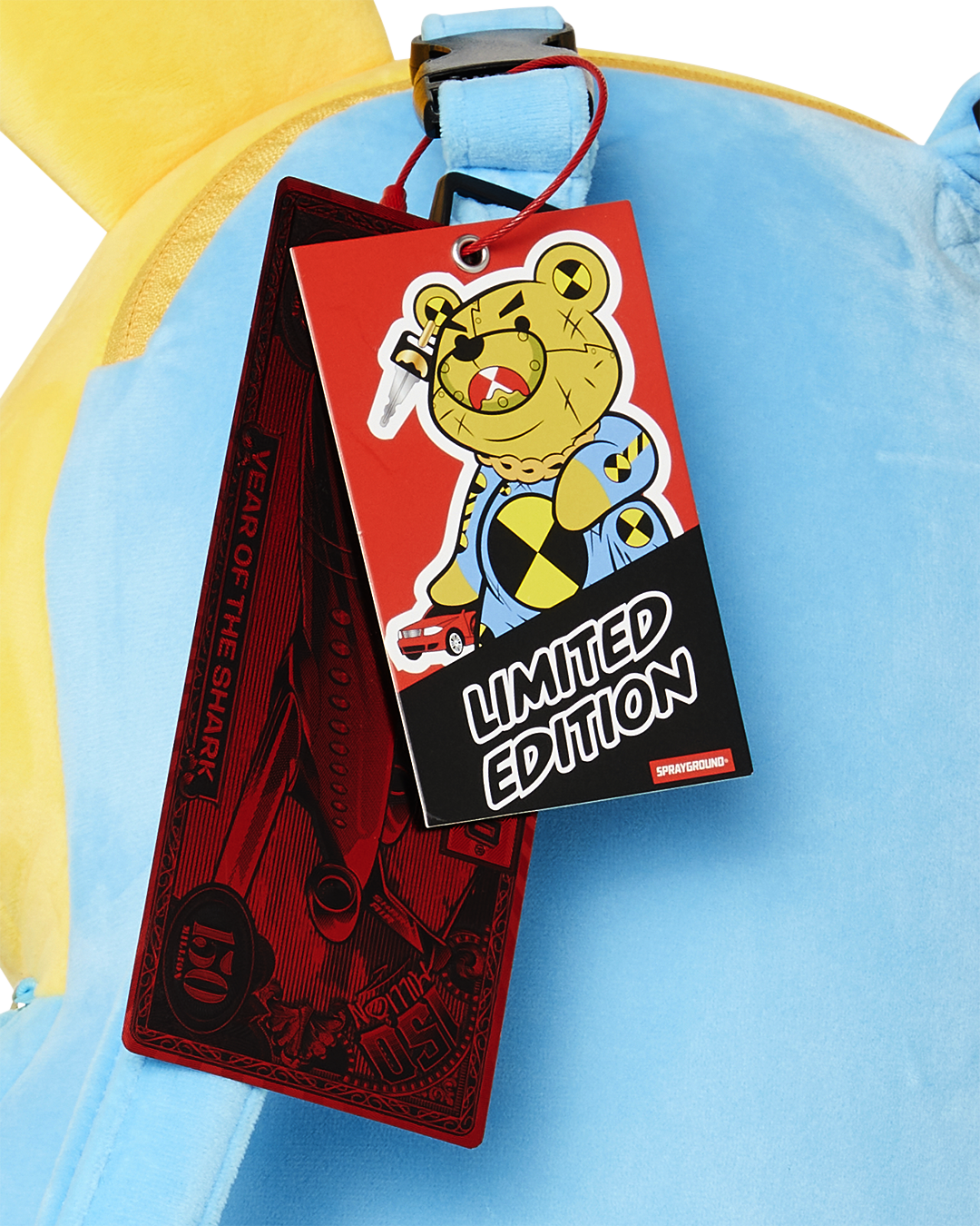 Back panel of the Limited Edition Care Bears Backpack highlighting the large zippered pocket.