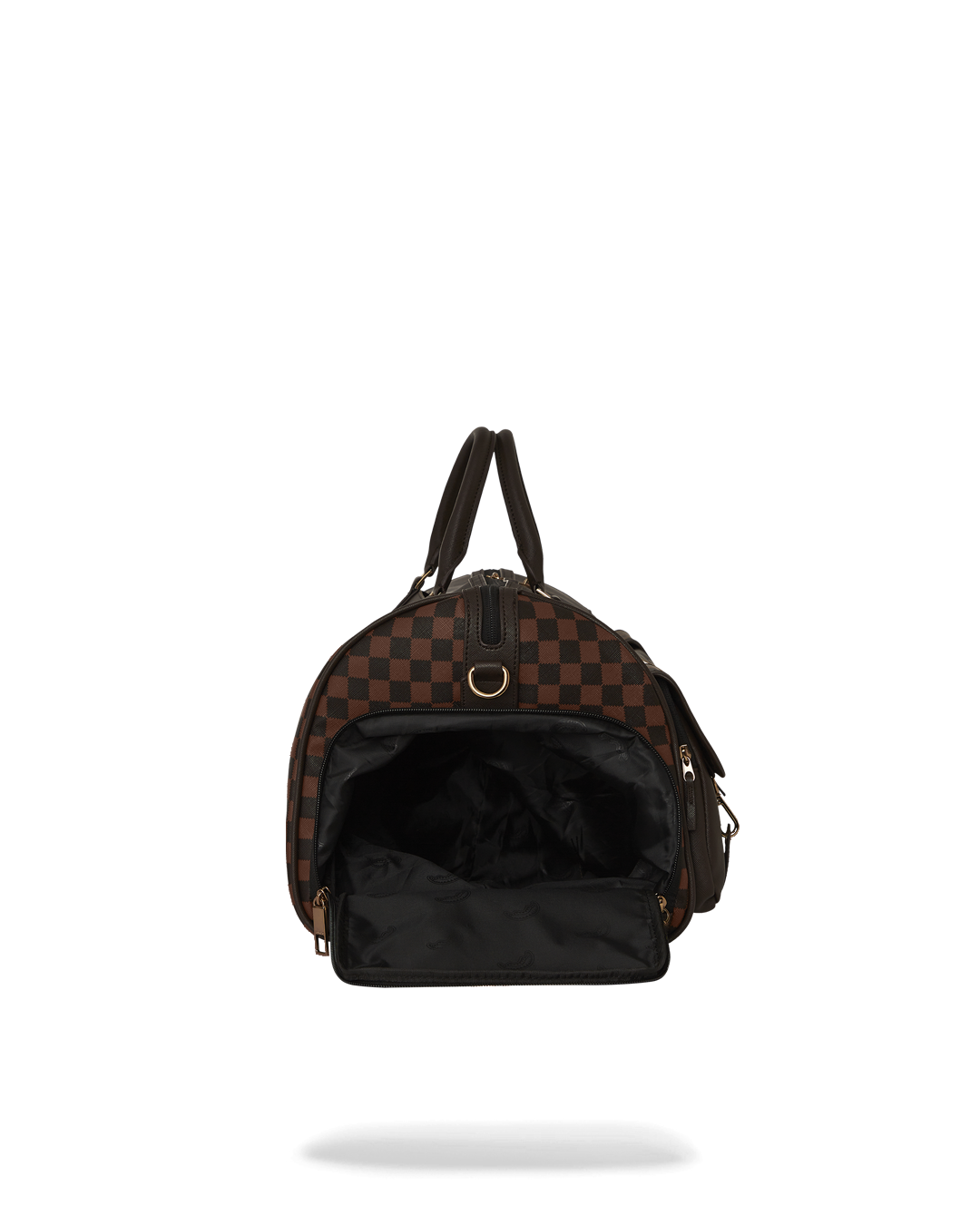 Zippered sneaker pocket on the tactical duffle bag for organized travel