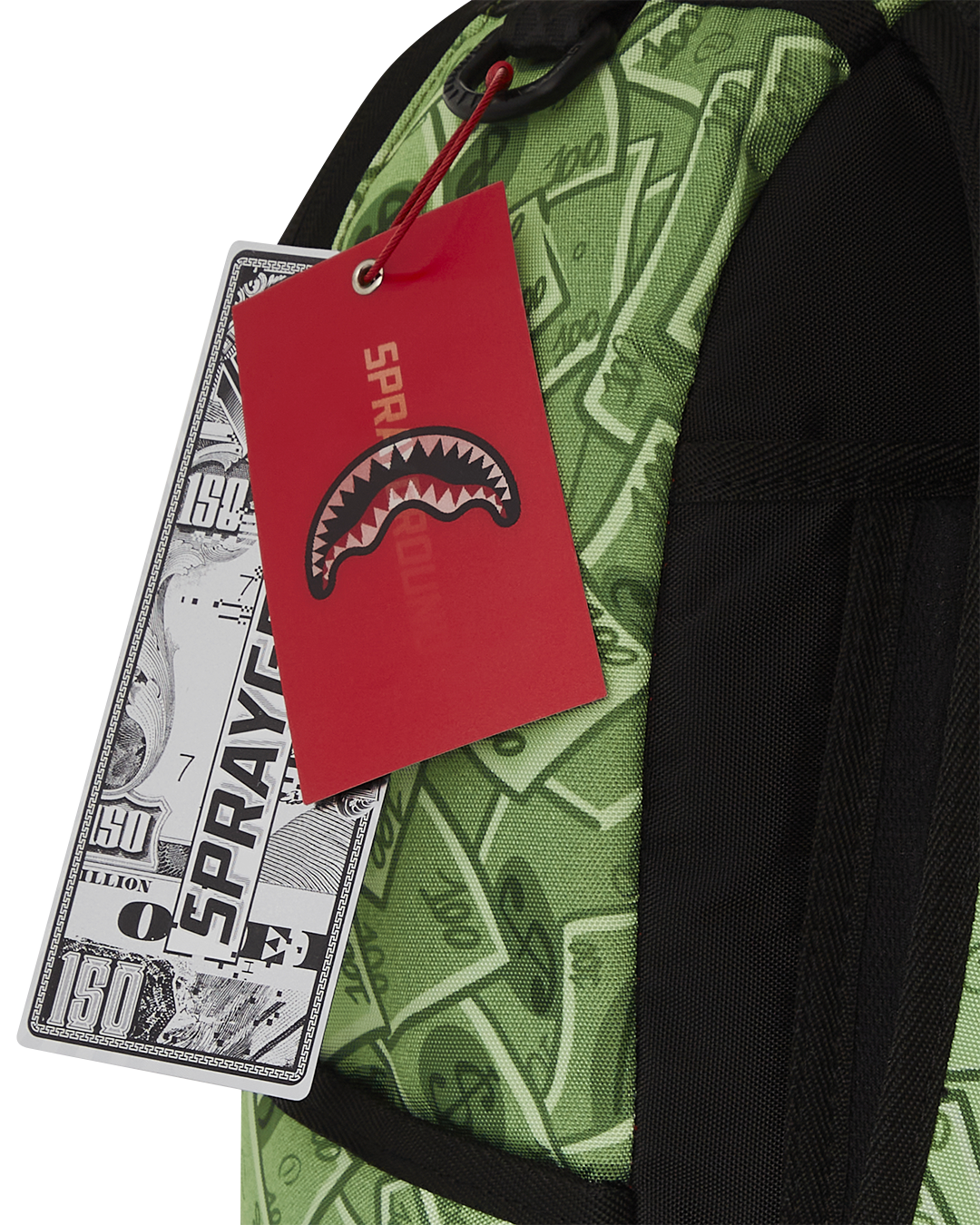 Sprayground backpack pink with front zipper pocket and side pockets
