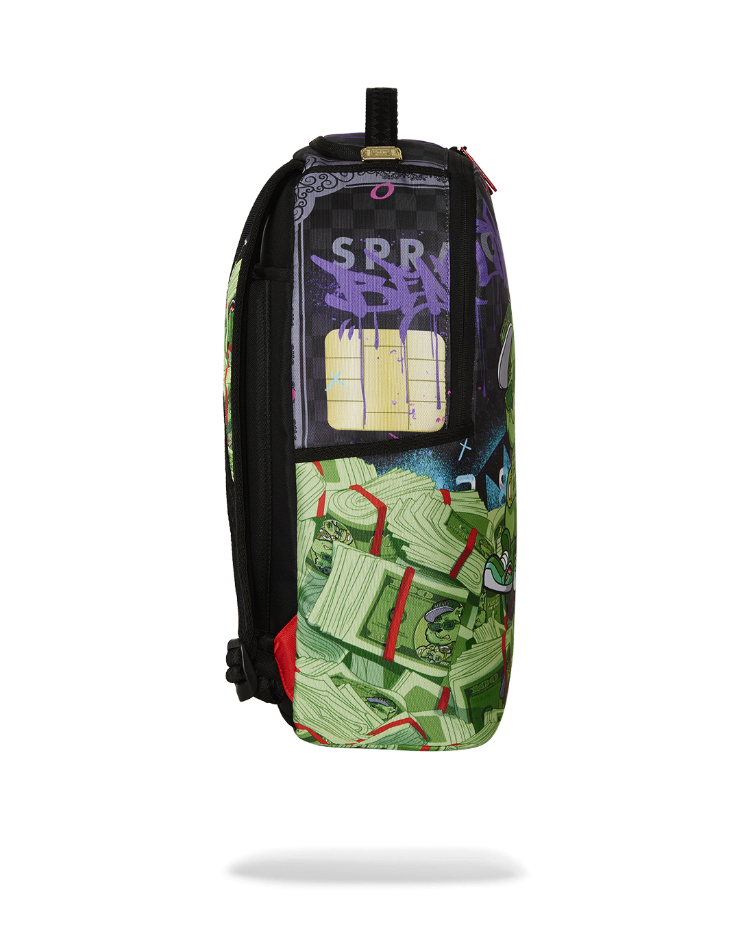 Interior shot showing the laptop compartment and mesh organizer pocket