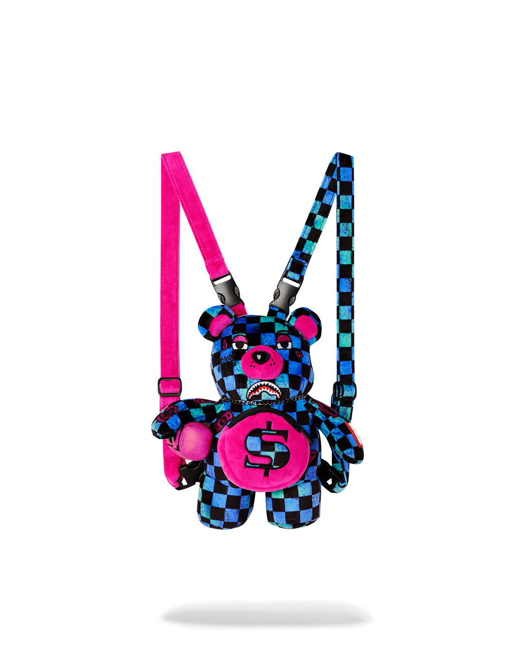 Sprayground Teddy Bear Backpack Limited Edition front view with money bear design