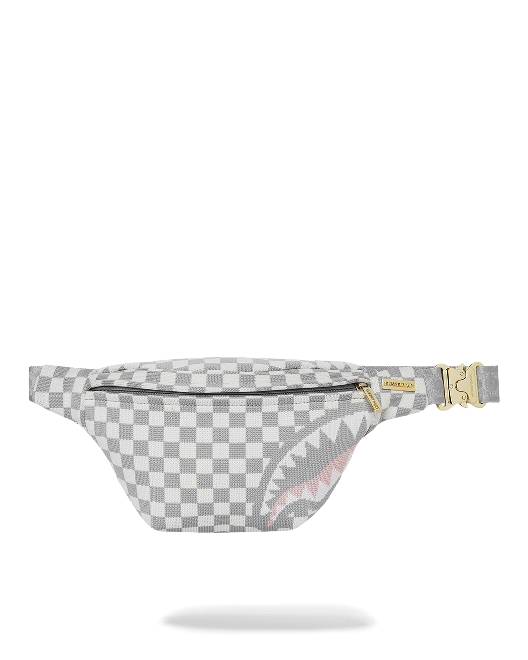 Savvy Shark Crossbody Waist Bag in cream, showcasing the Sharks in Paris pattern