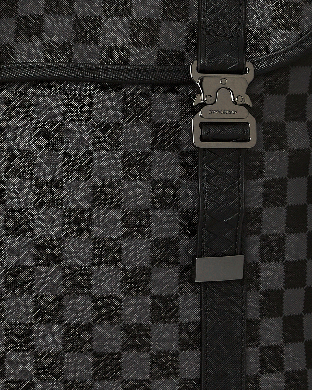 Stylish midnight sharkmouth backpack with adjustable straps.