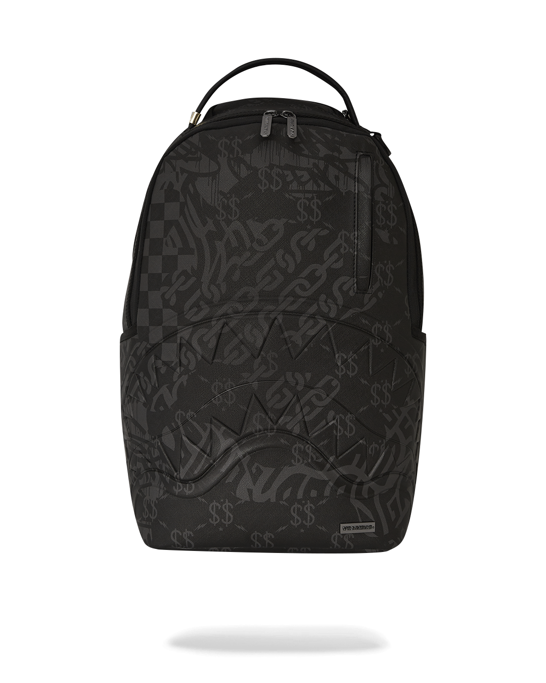 Traveler's Delight Faux Leather Backpack - front view with multiple pockets