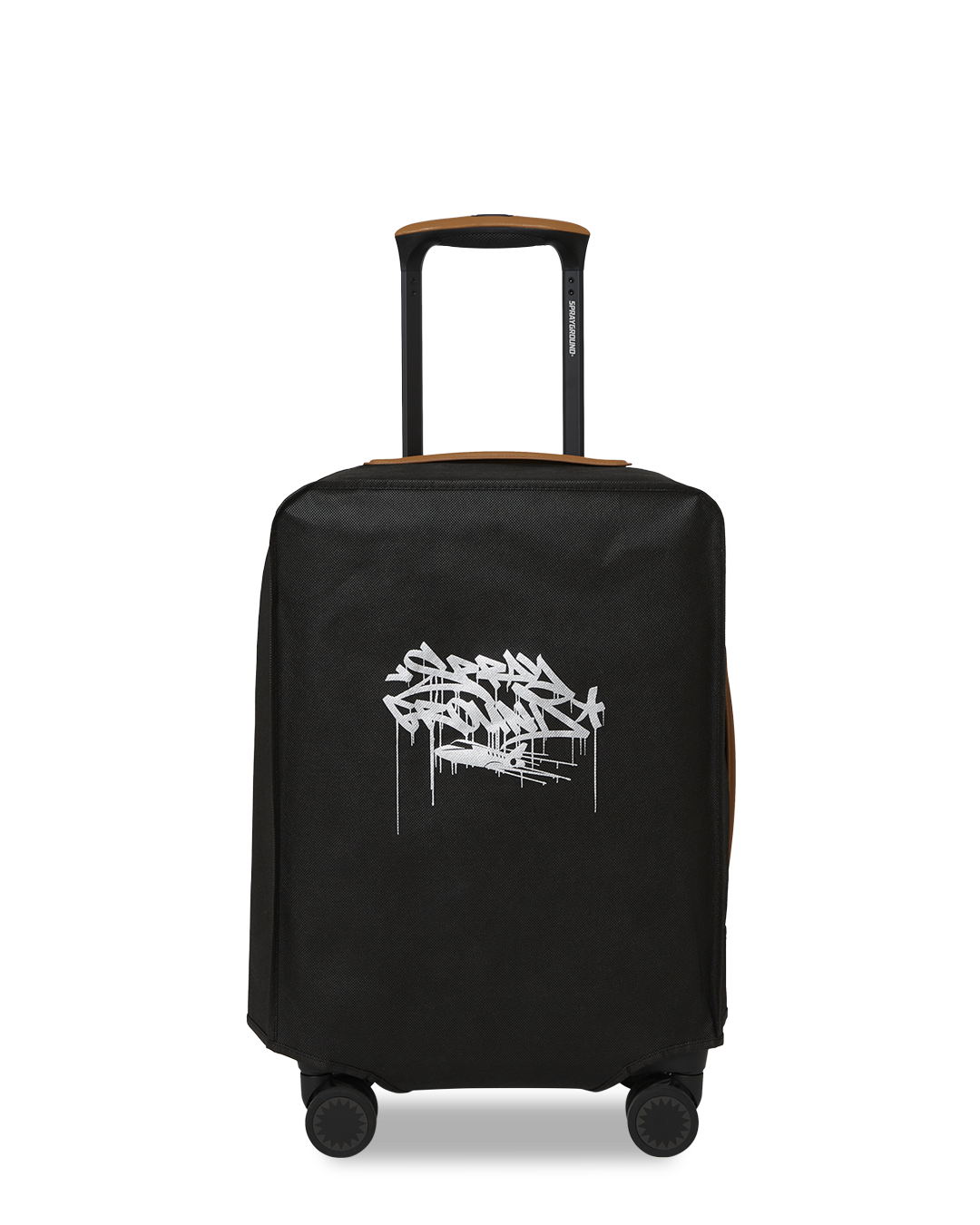Interior compartments of the Sharkitecture carry-on suitcase organized with travel essentials.