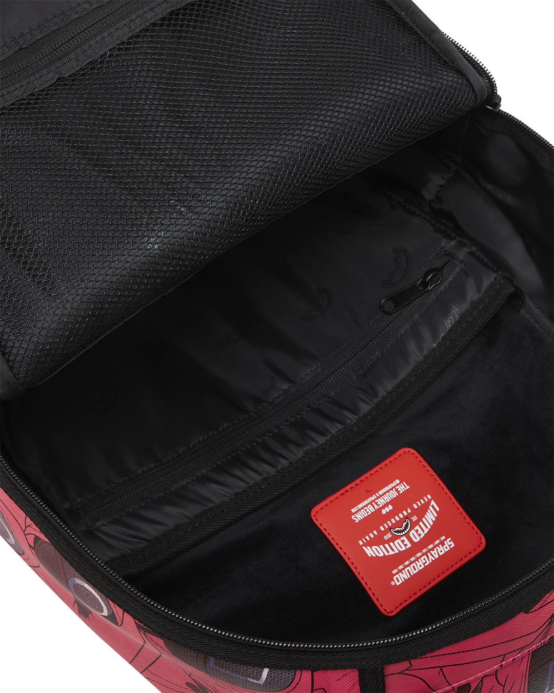 Sprayground Squid Game backpack with faux leather exterior and multiple pockets
