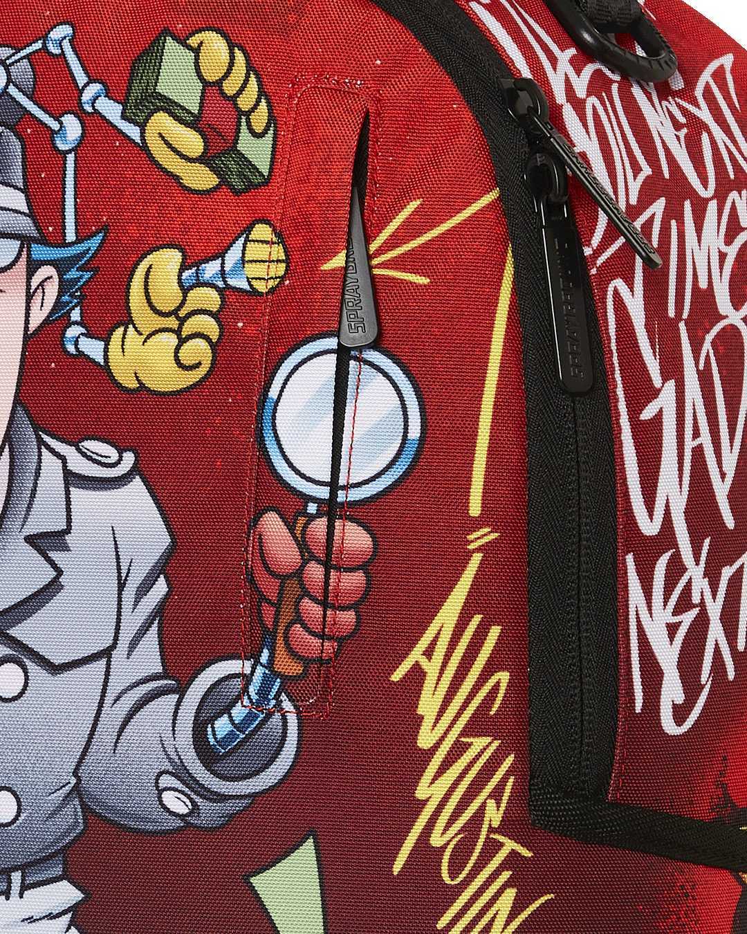 Close-up of backpacks ergonomic padding and adjustable straps