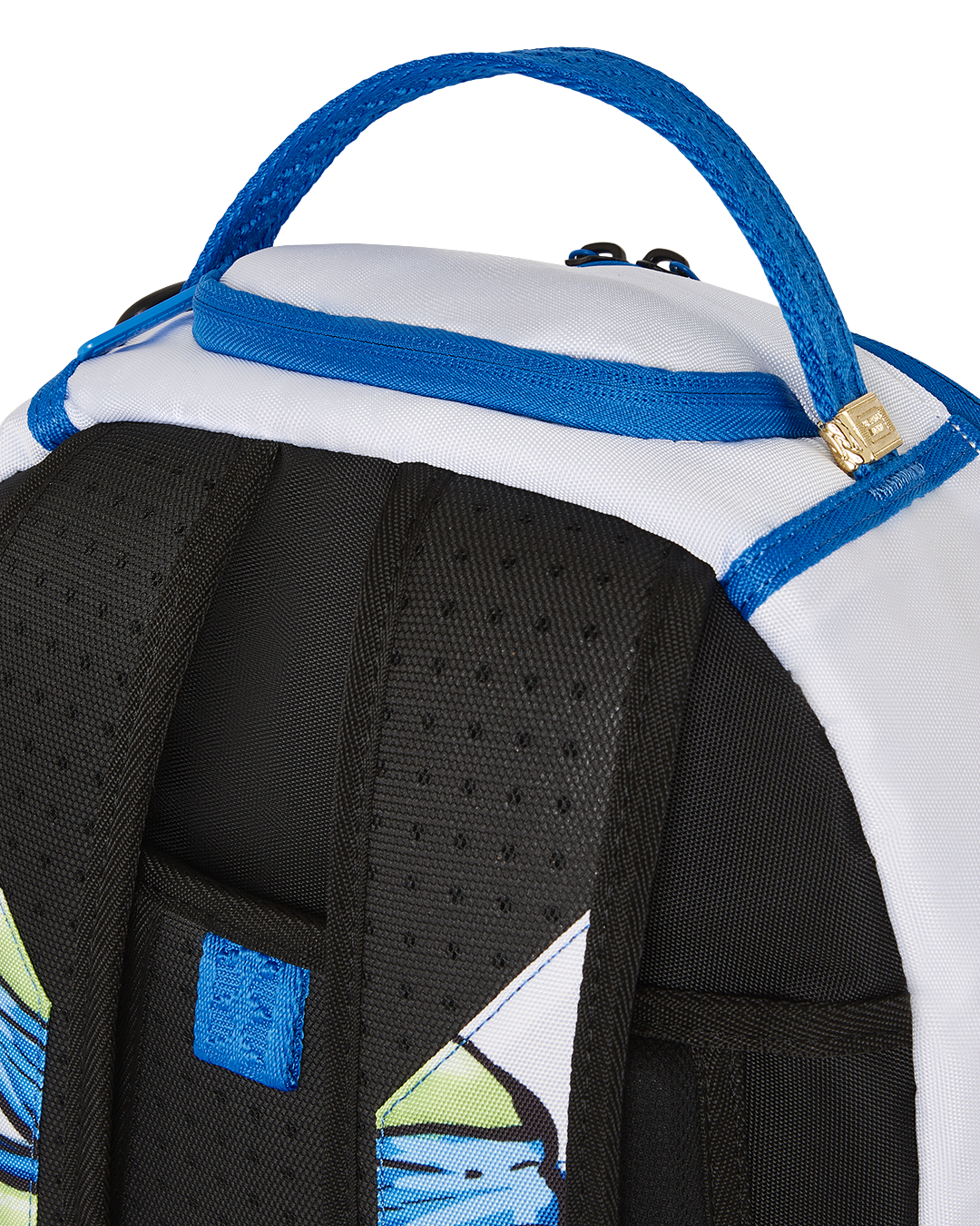 TMNT Leonardo Backpack front view with metal pizza puller