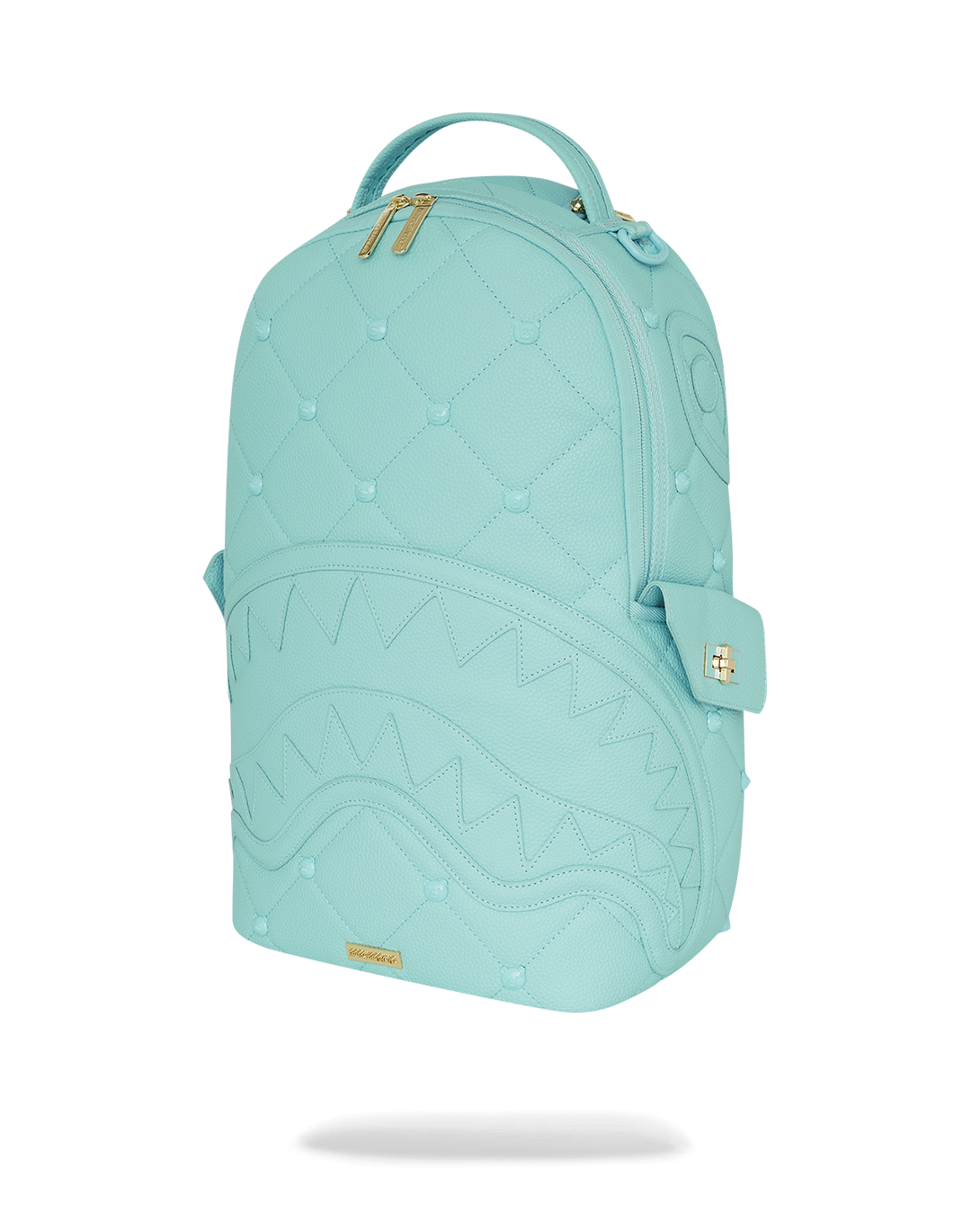 Stylish faux leather backpack with ergonomic back padding and adjustable straps.