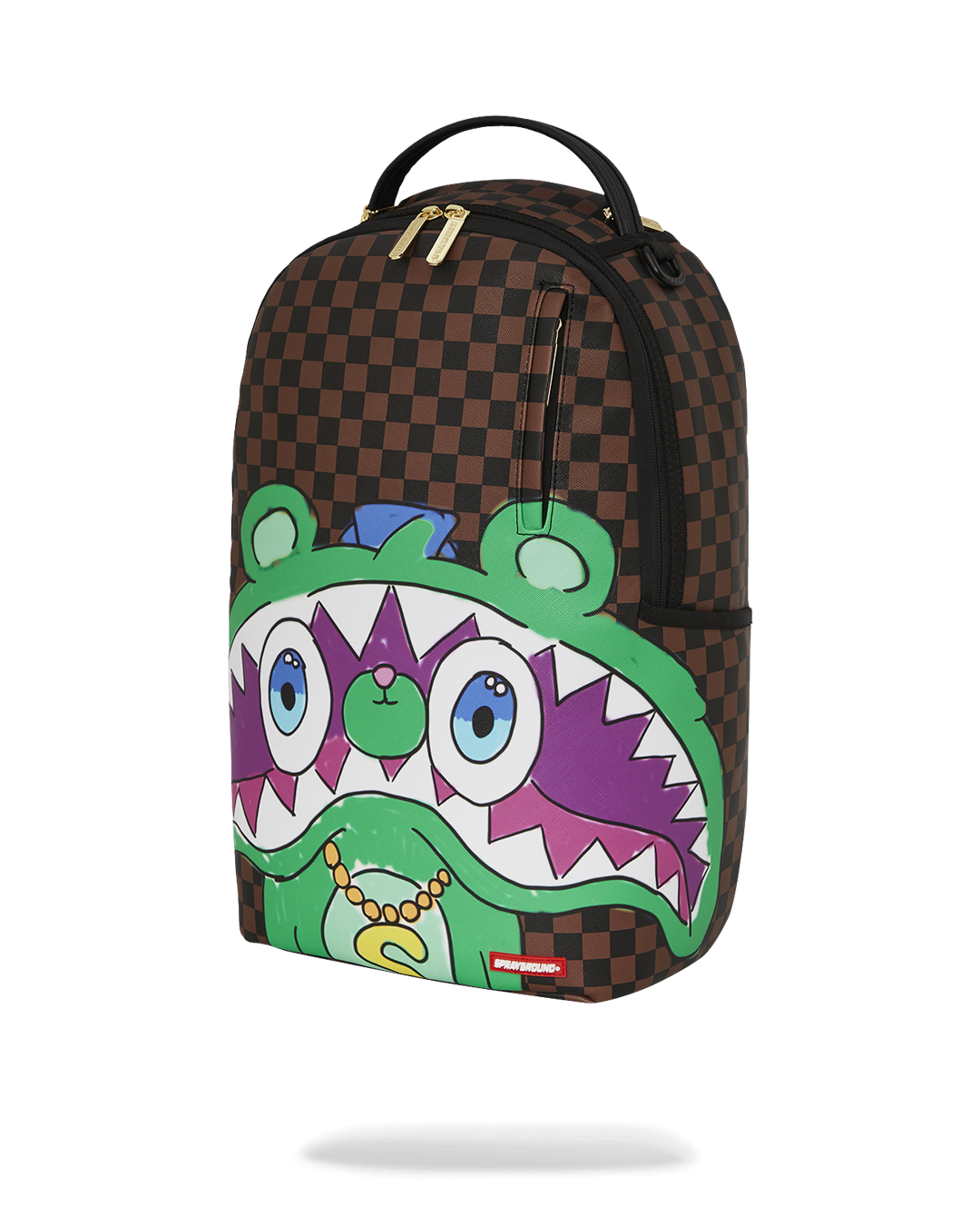 Sprayground faux leather backpack with laptop compartment and side pockets