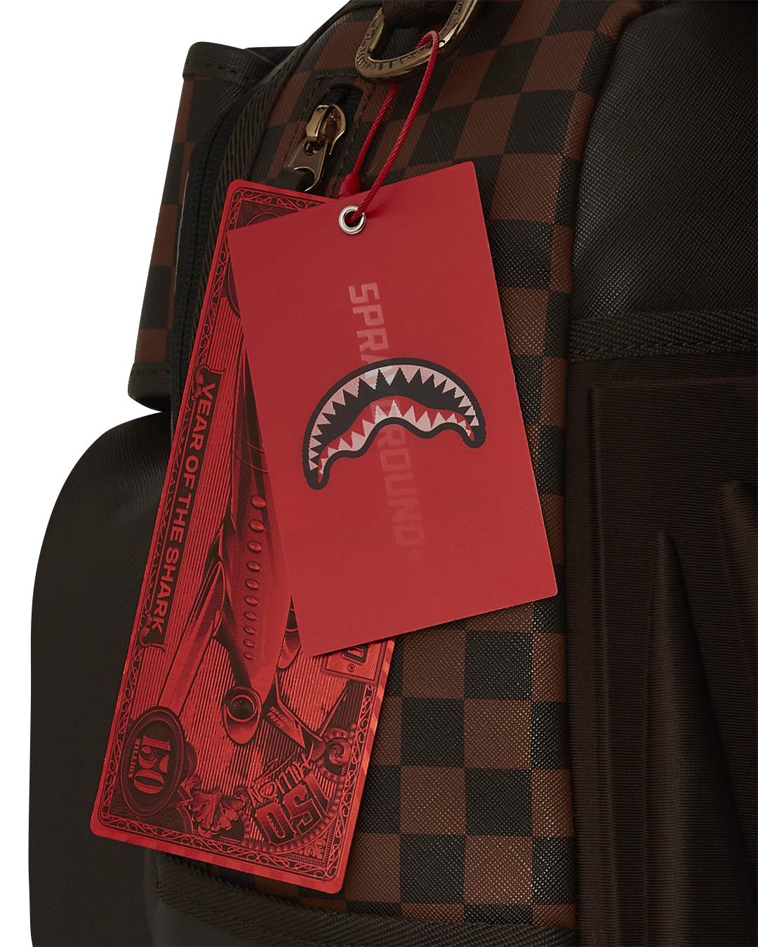 Interior shot showing the velour laptop compartment and mesh organizer in the cargo backpack