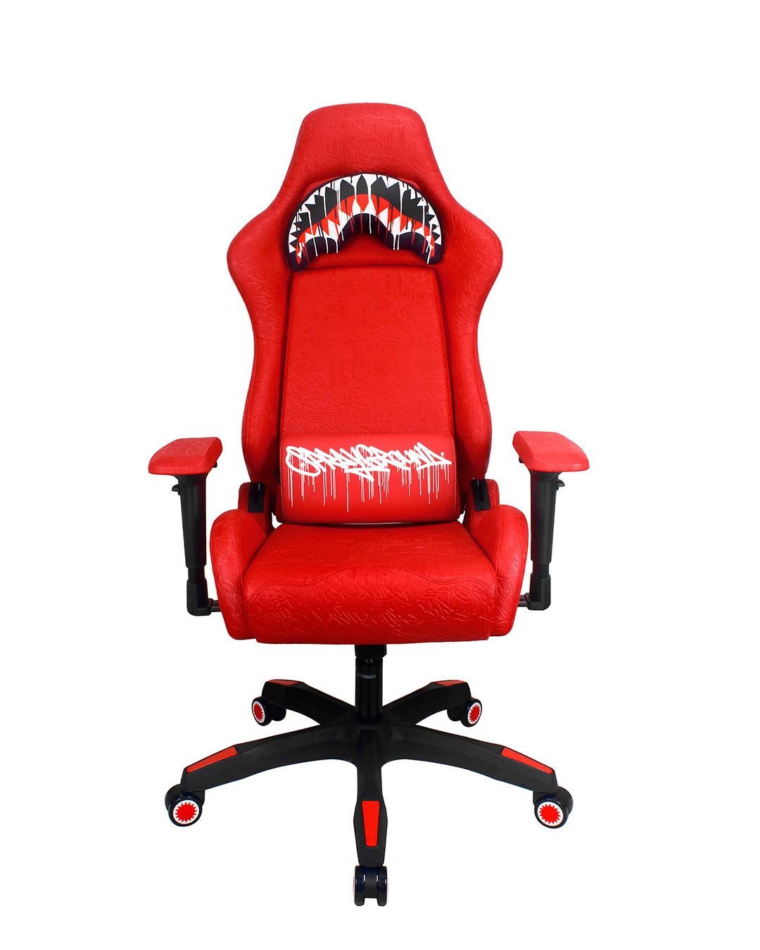 Front view of the KATANA Soundwave gaming chair highlighting ergonomic design and high backrest