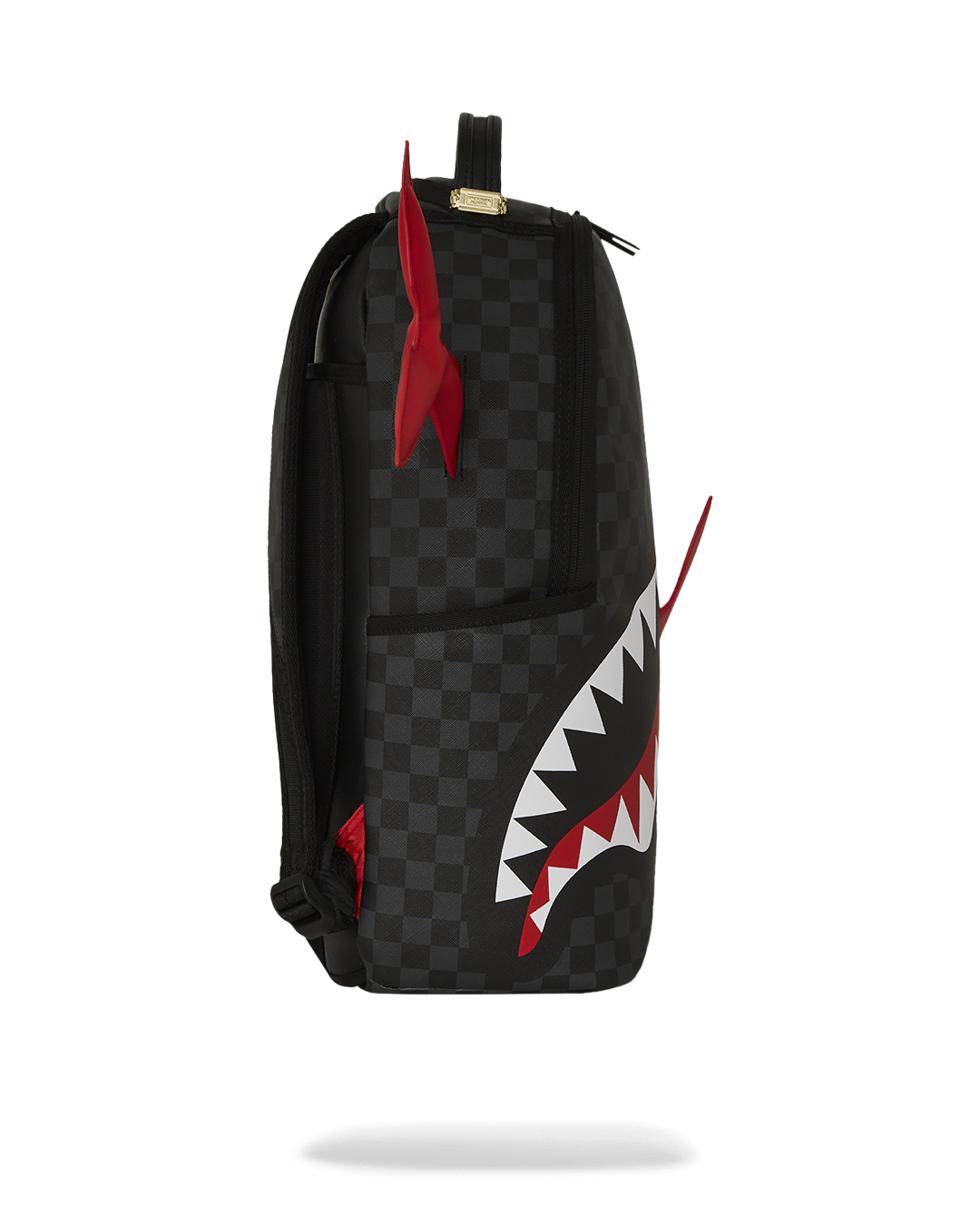Faux leather backpack with water-resistant nylon base