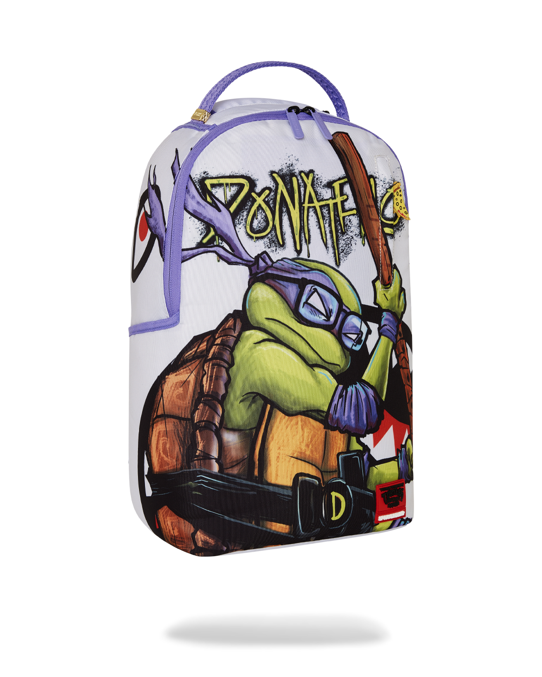 Backpack side view showing ergonomic mesh back padding and adjustable straps