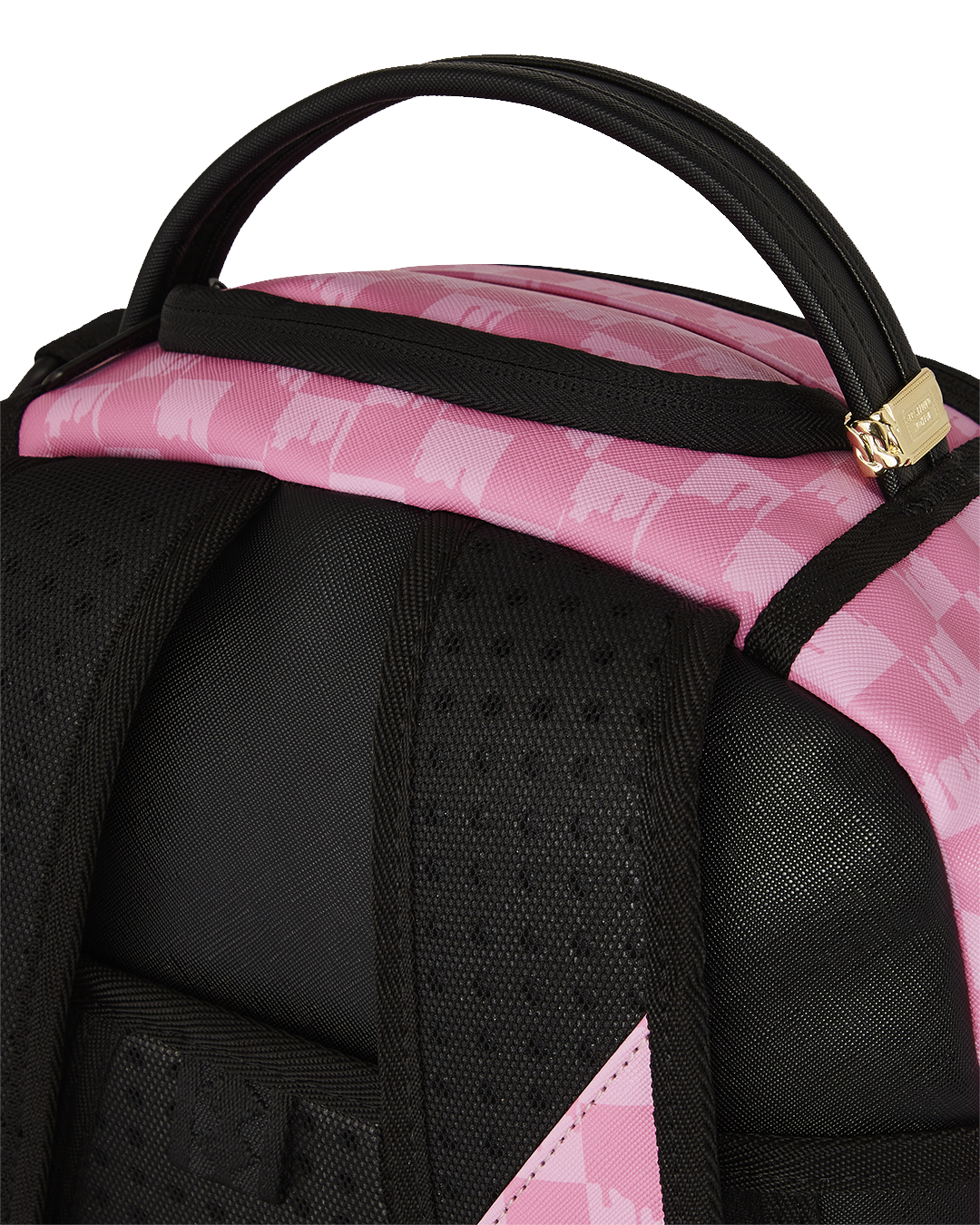 Luxury leather backpack men black, front view with zipper pockets