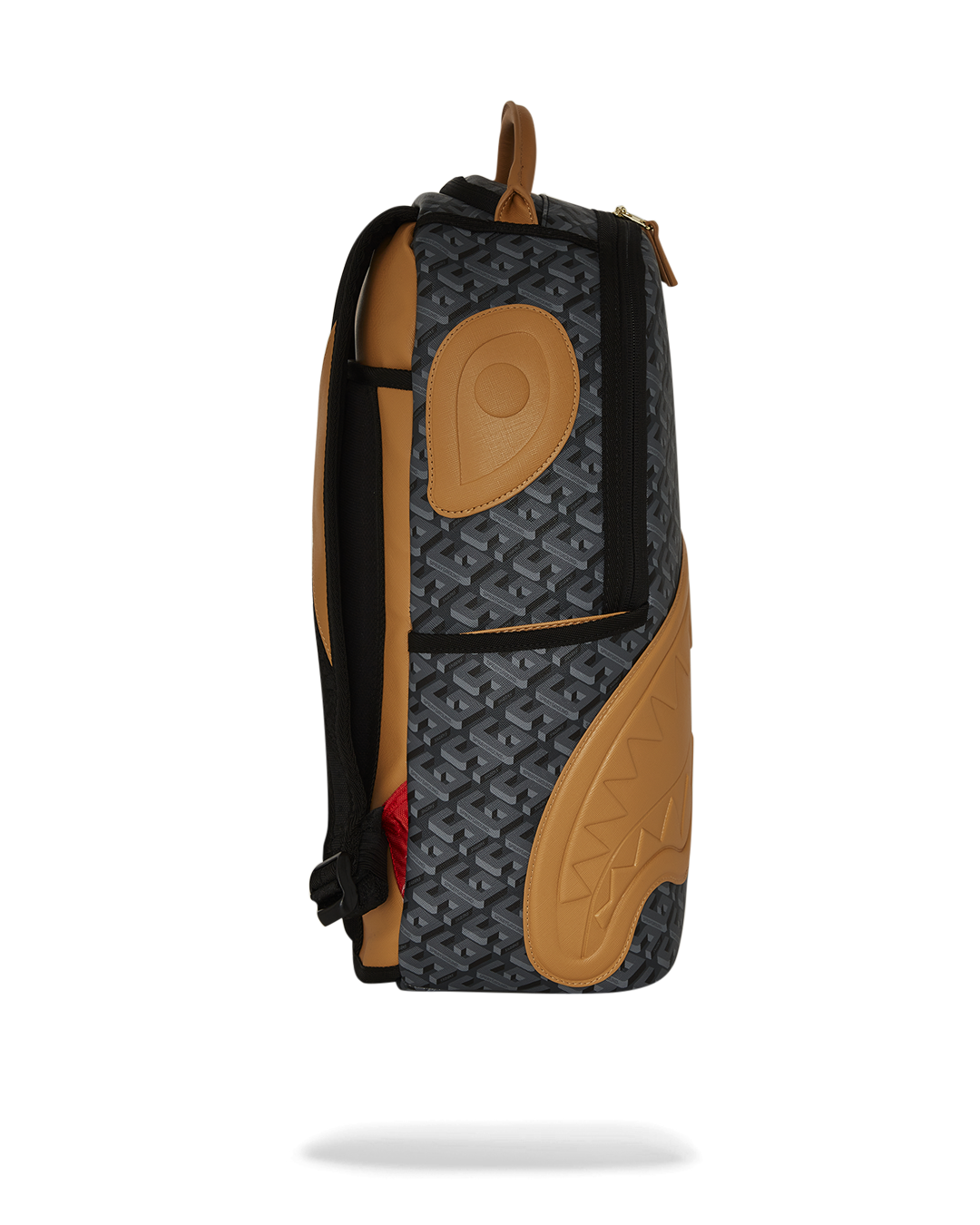 Interior of the travel backpack for women with laptop compartment and organizer pockets