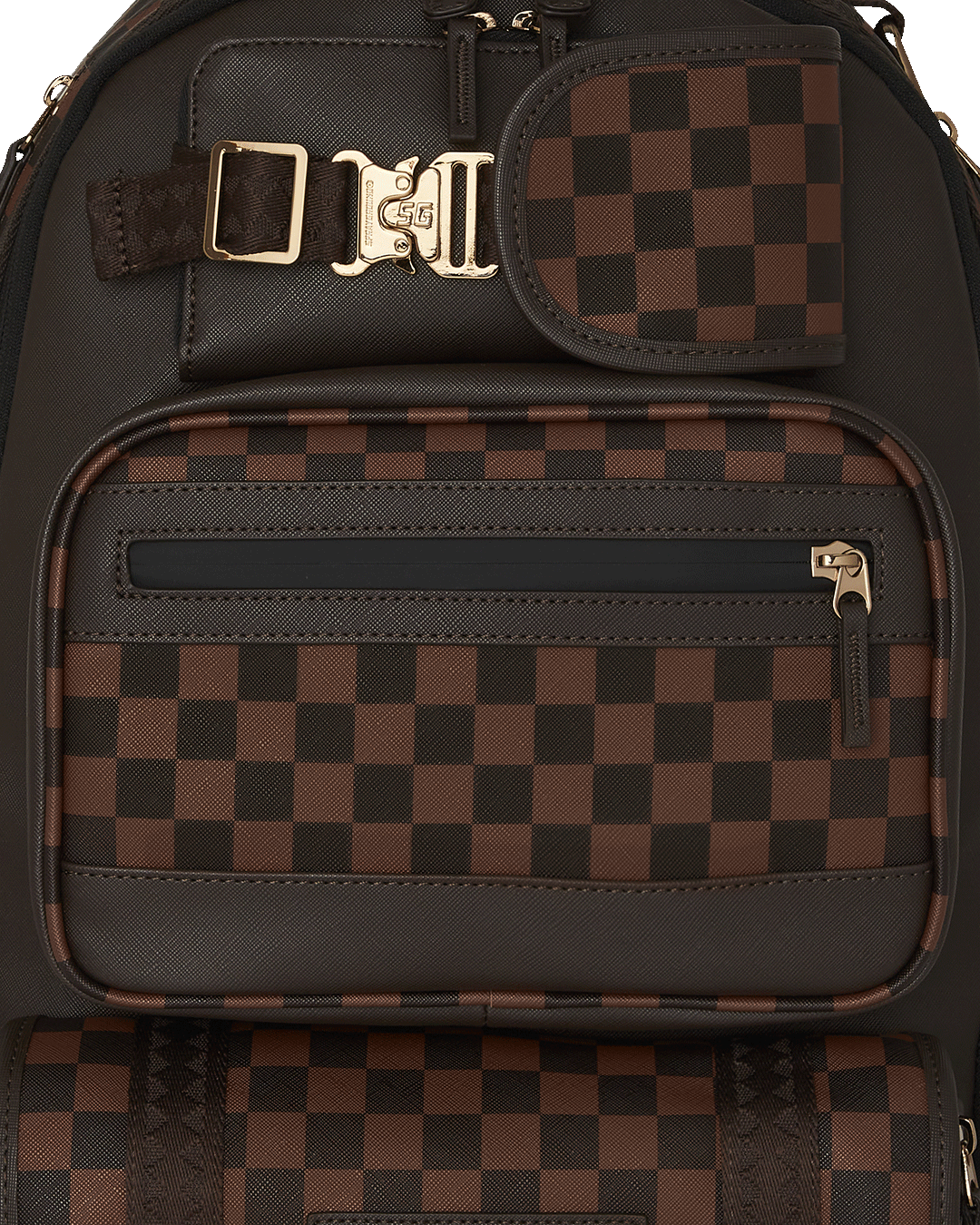 Side angle highlighting the water-resistant material and side pockets of the tactical backpack